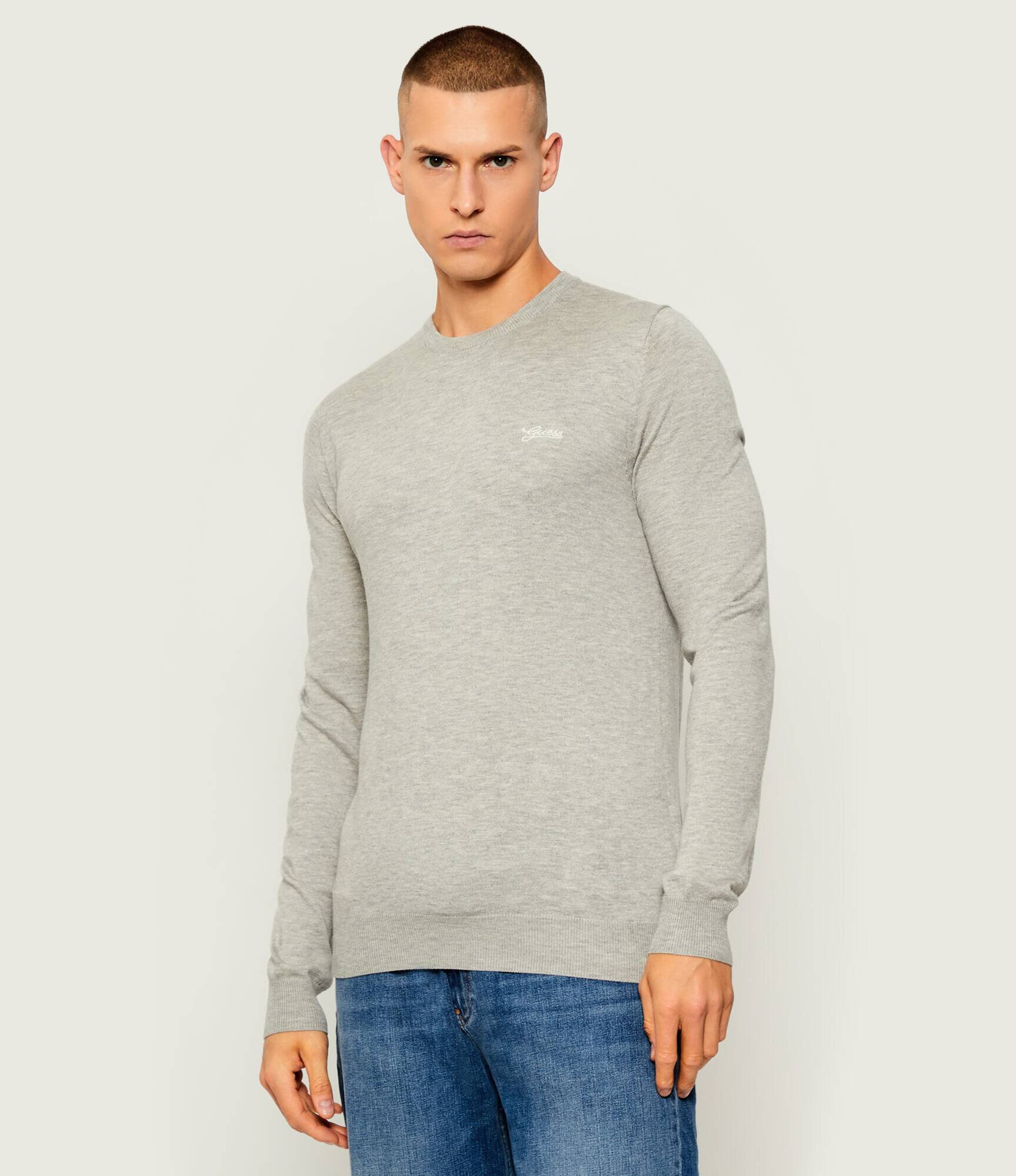 Guess Pulover DANIEL | Slim Fit cu adaos de mătase
