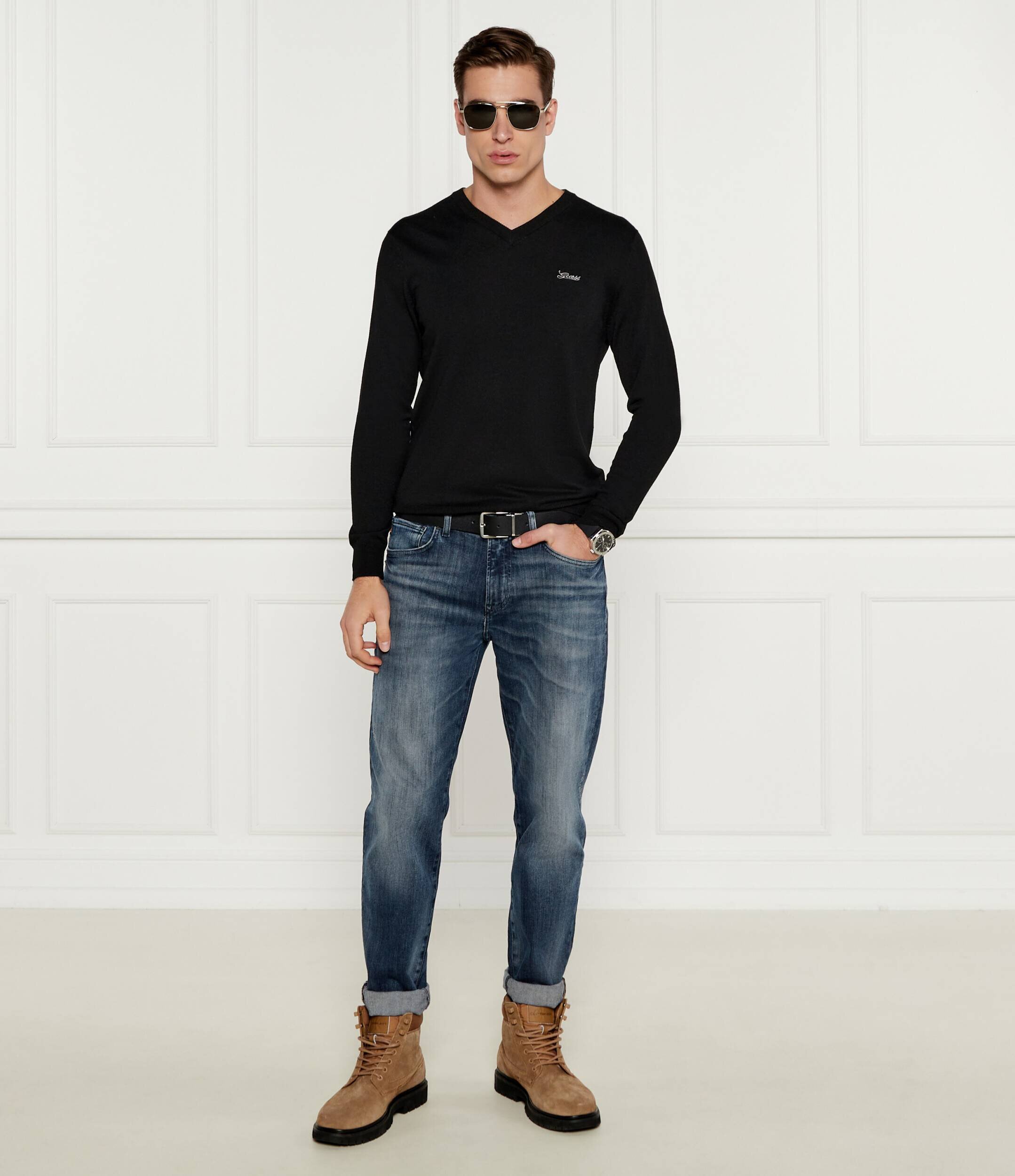 Guess Pulover DAREN | Regular Fit cu adaos de lână