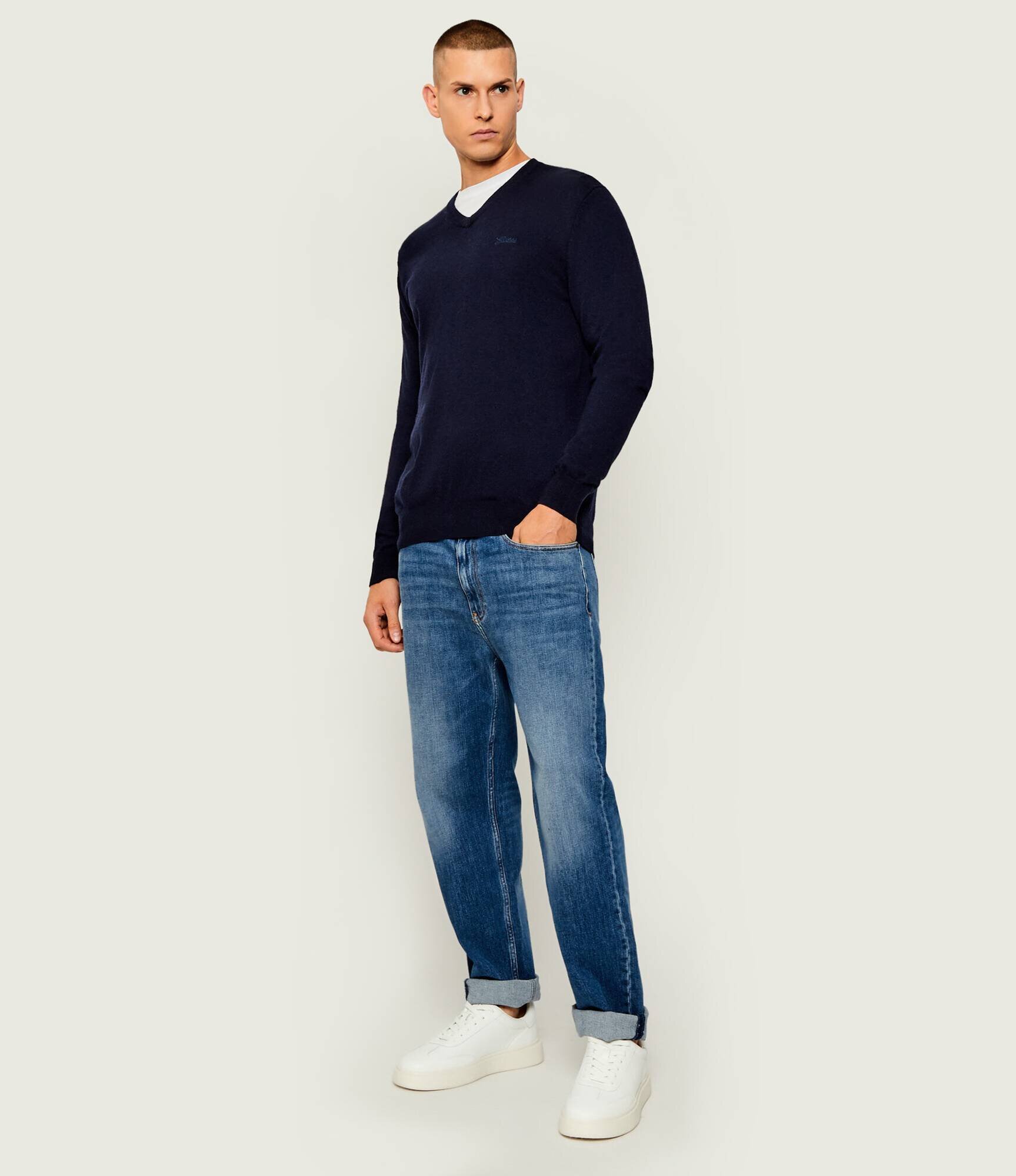 Guess Pulover DAREN | Slim Fit cu adaos de mătase
