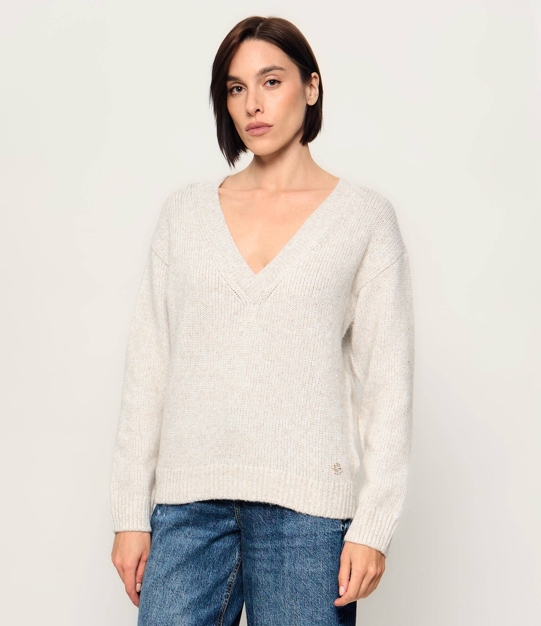 Guess Pulover Jolene | regular fit cu adaos de lână
