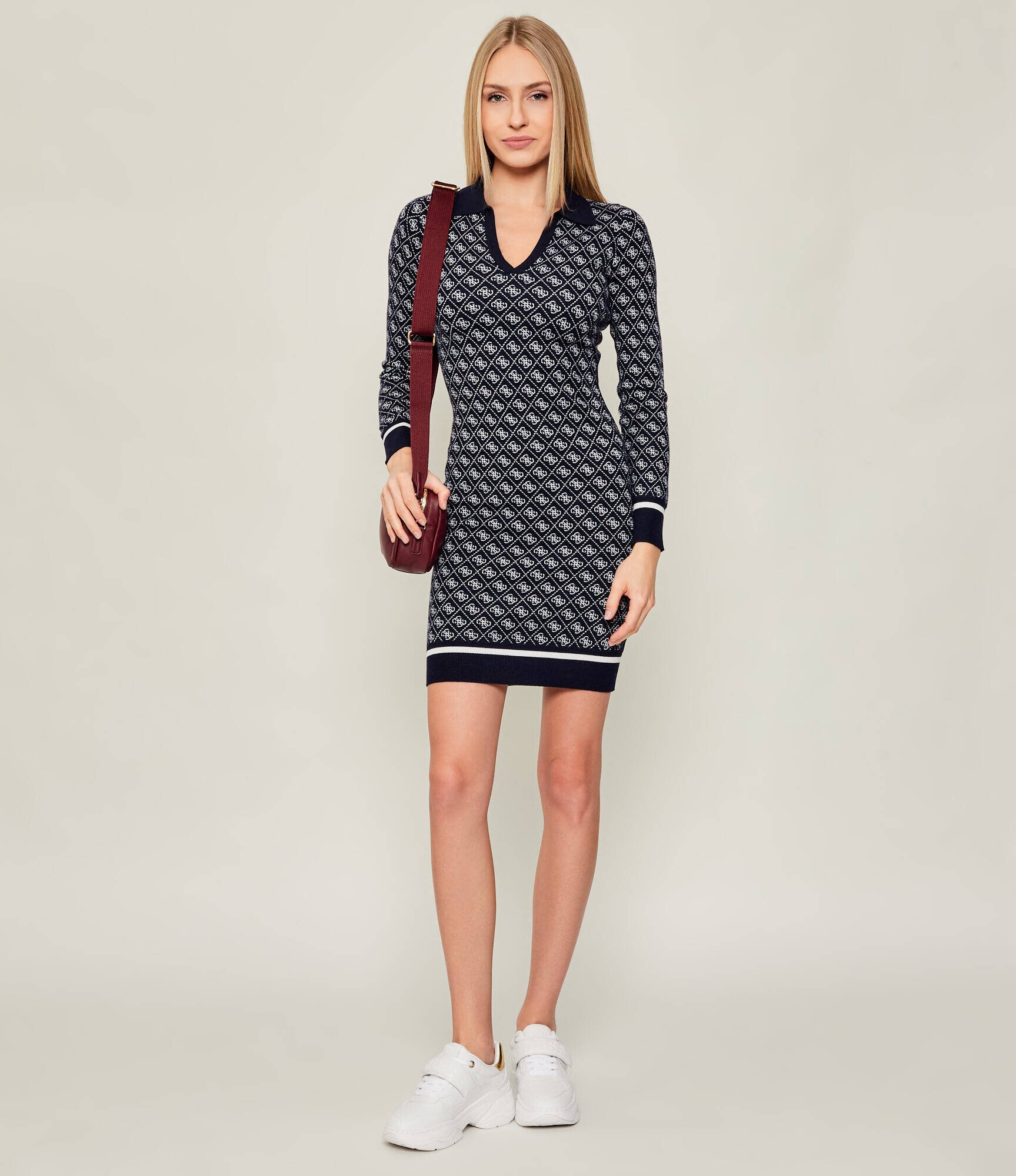 Guess Rochie AUBREY cu adaos de lână