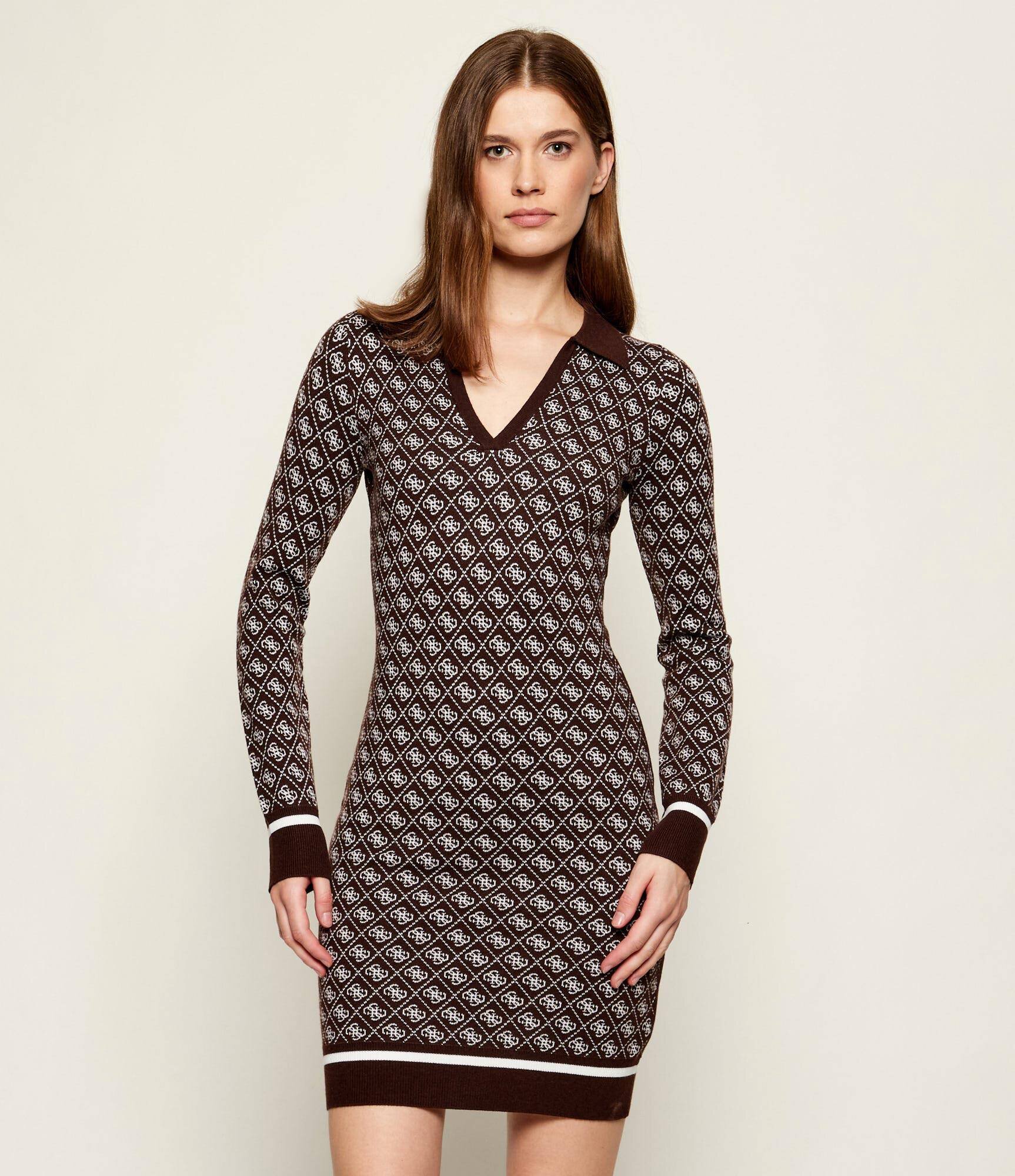 Guess Rochie AUBREY cu adaos de lână