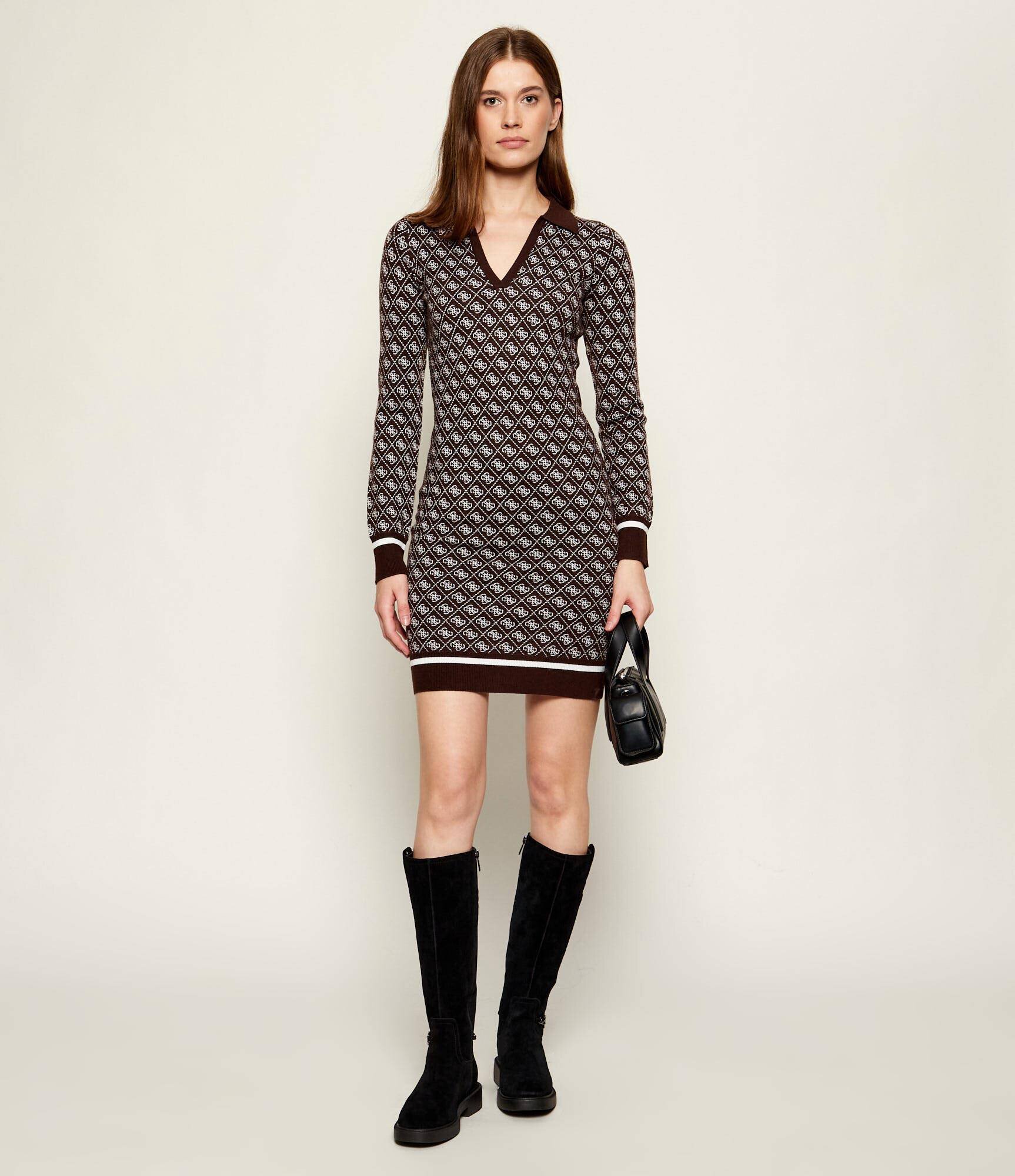 Guess Rochie AUBREY cu adaos de lână