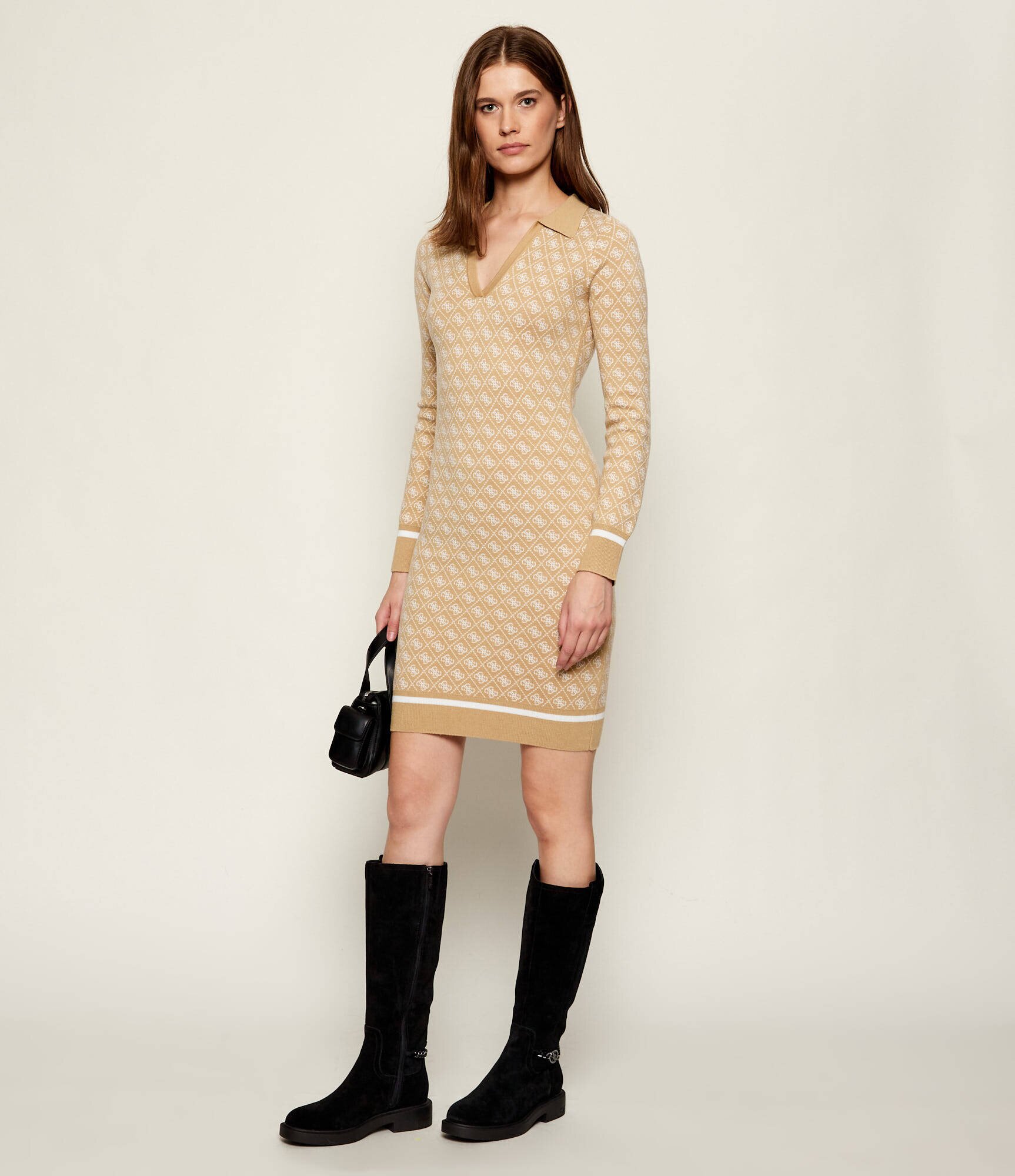 Guess Rochie AUBREY cu adaos de lână
