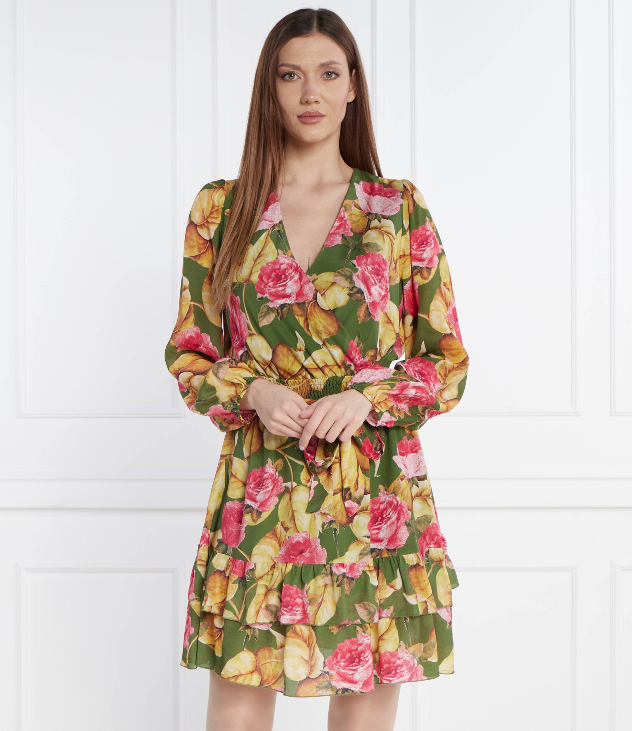 Guess Rochie cu cordon cu adaos de mătase