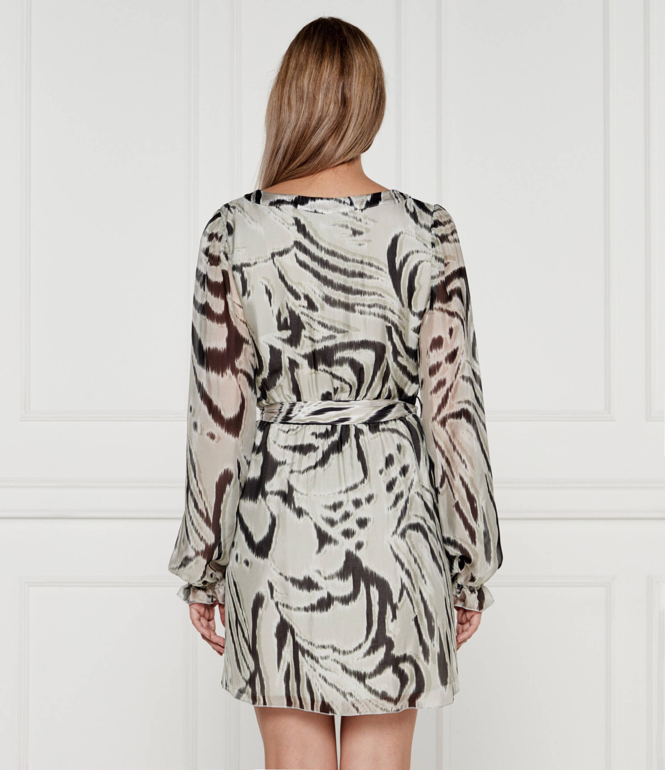 Guess Rochie cu cordon MARCELLE cu adaos de mătase