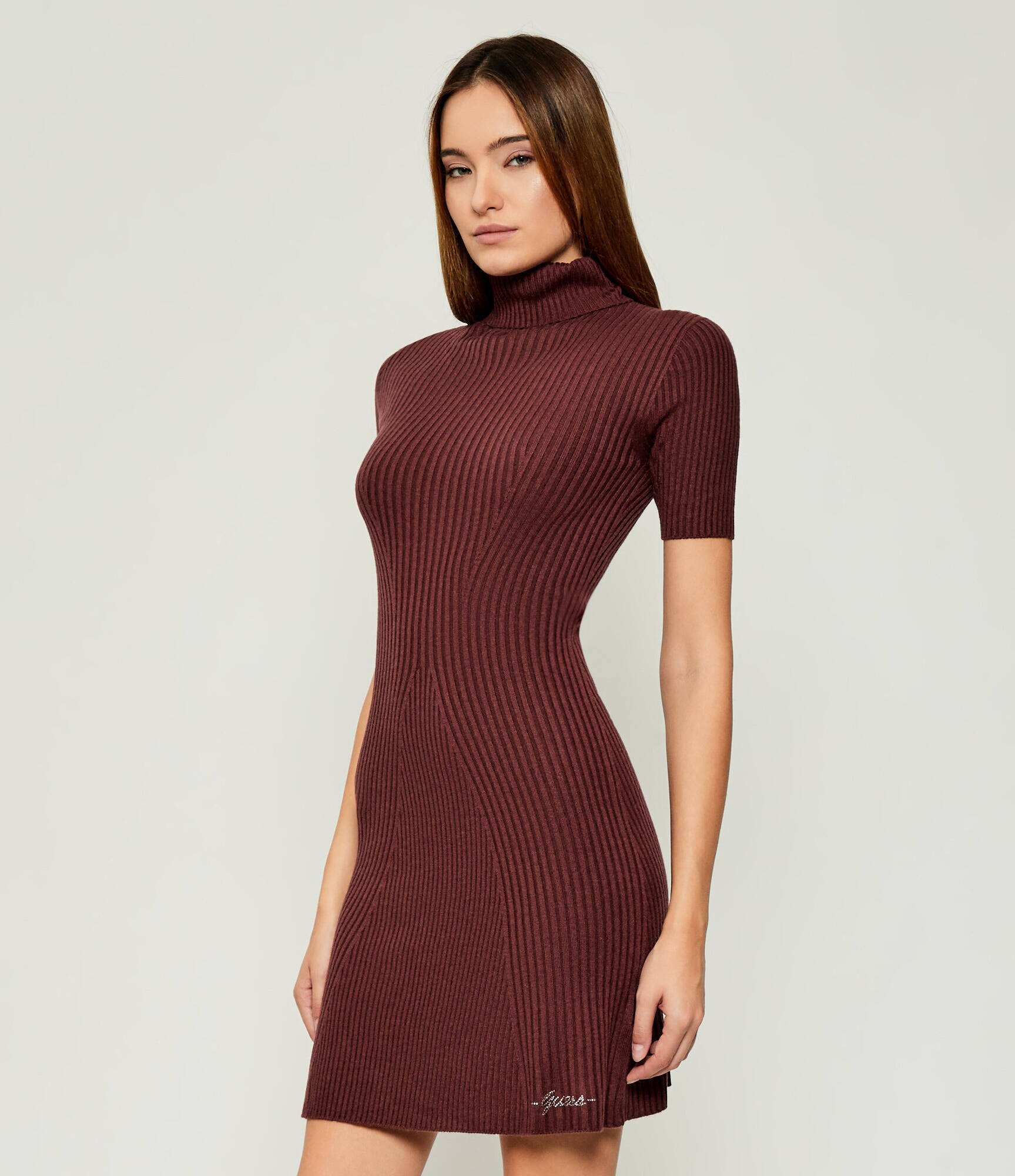 Guess Rochie Julia | cu adaos de mătase și cașmir