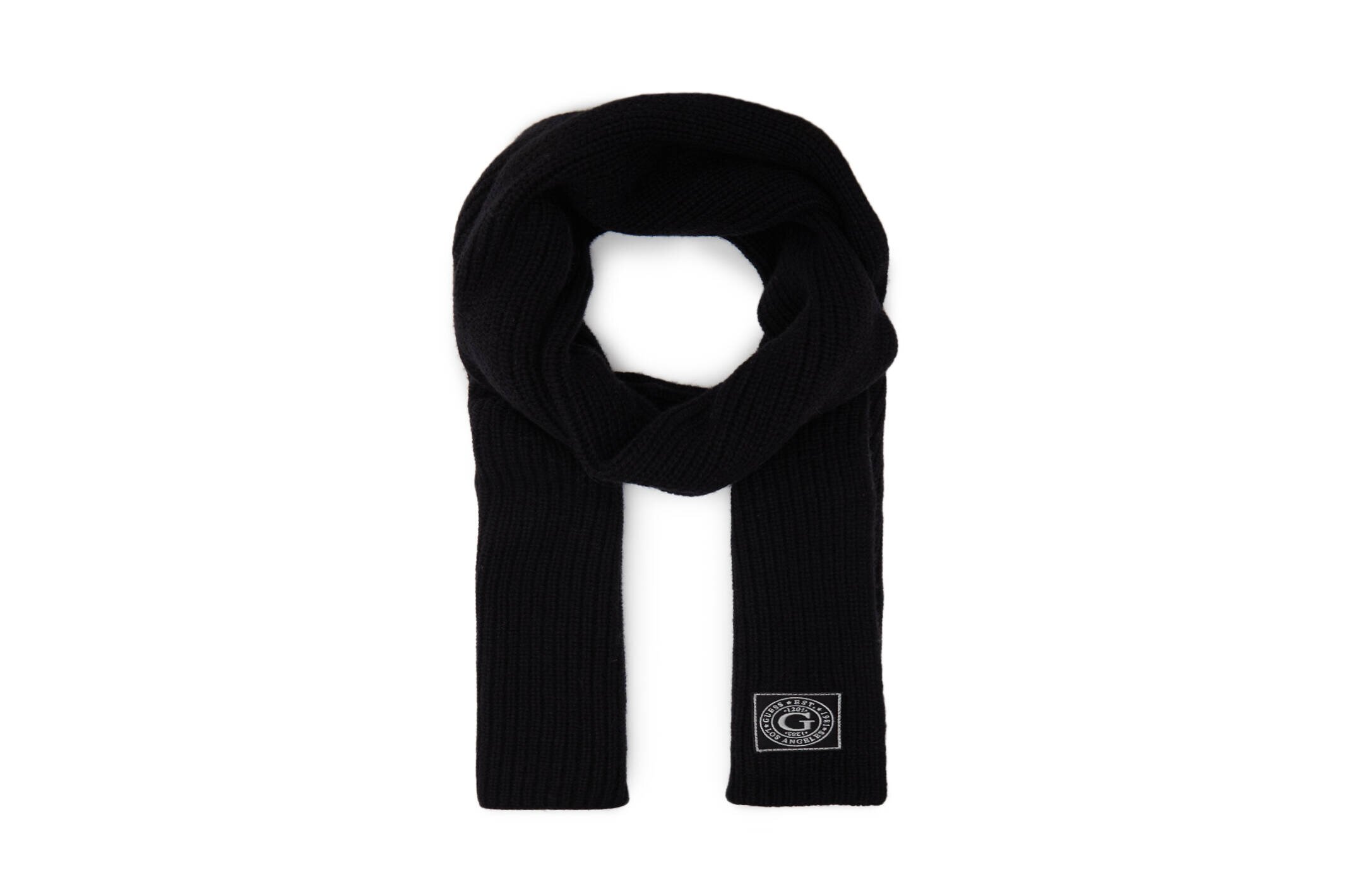 Guess Șal HUNTER RIBBED cu adaos de lână