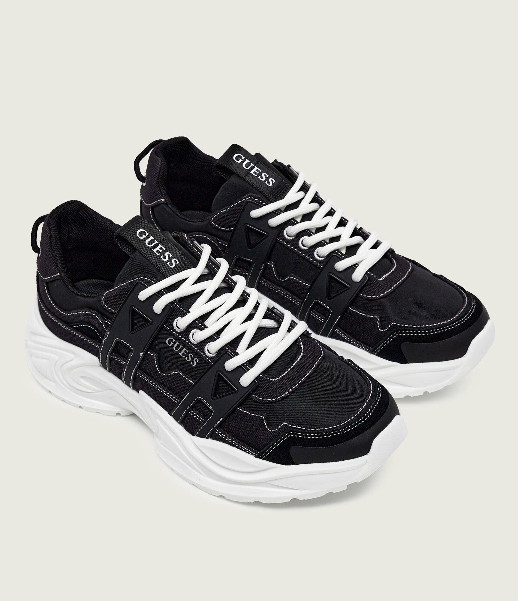 Guess Sneakers Bellu cu adaos de piele