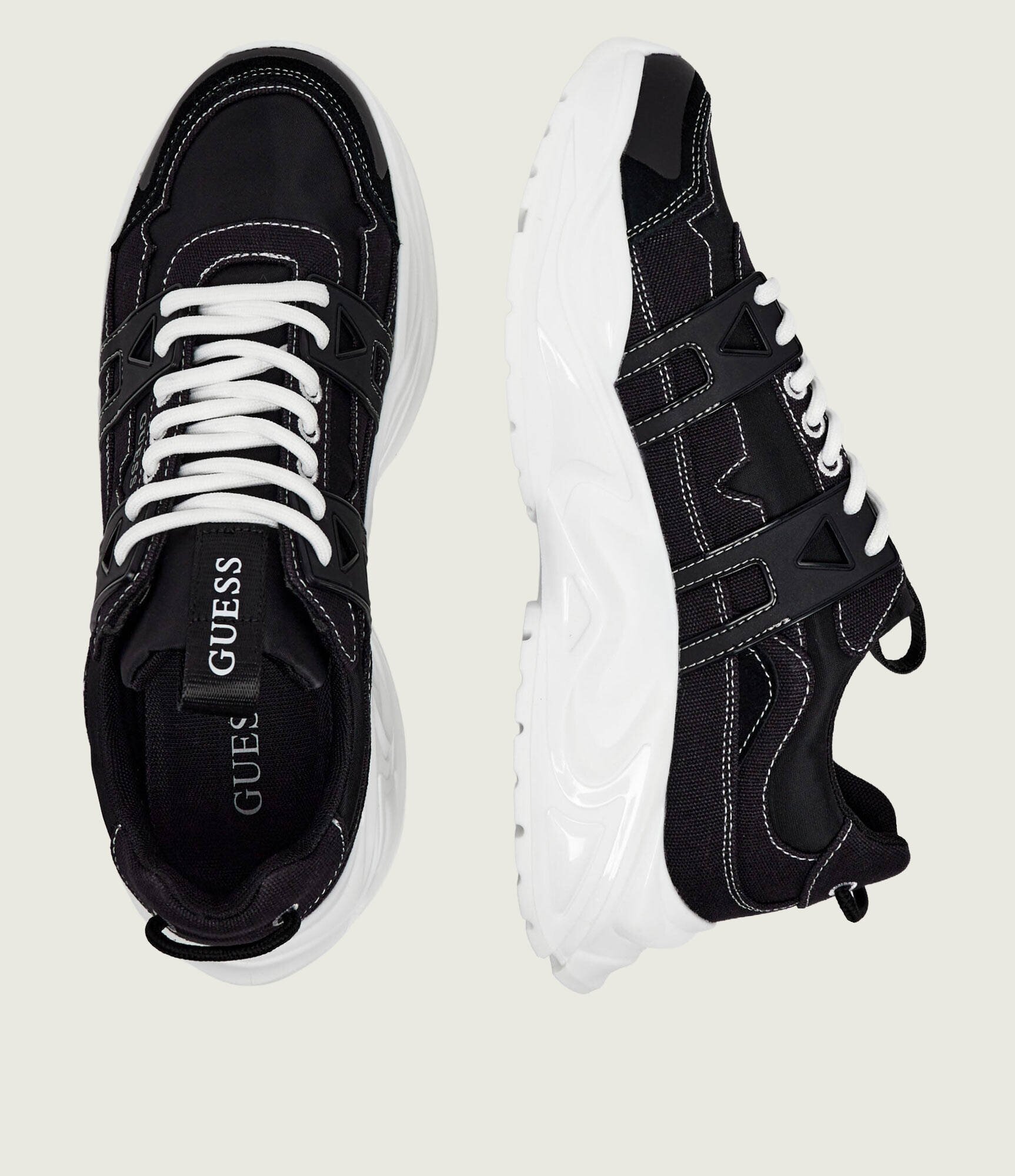 Guess Sneakers Bellu cu adaos de piele