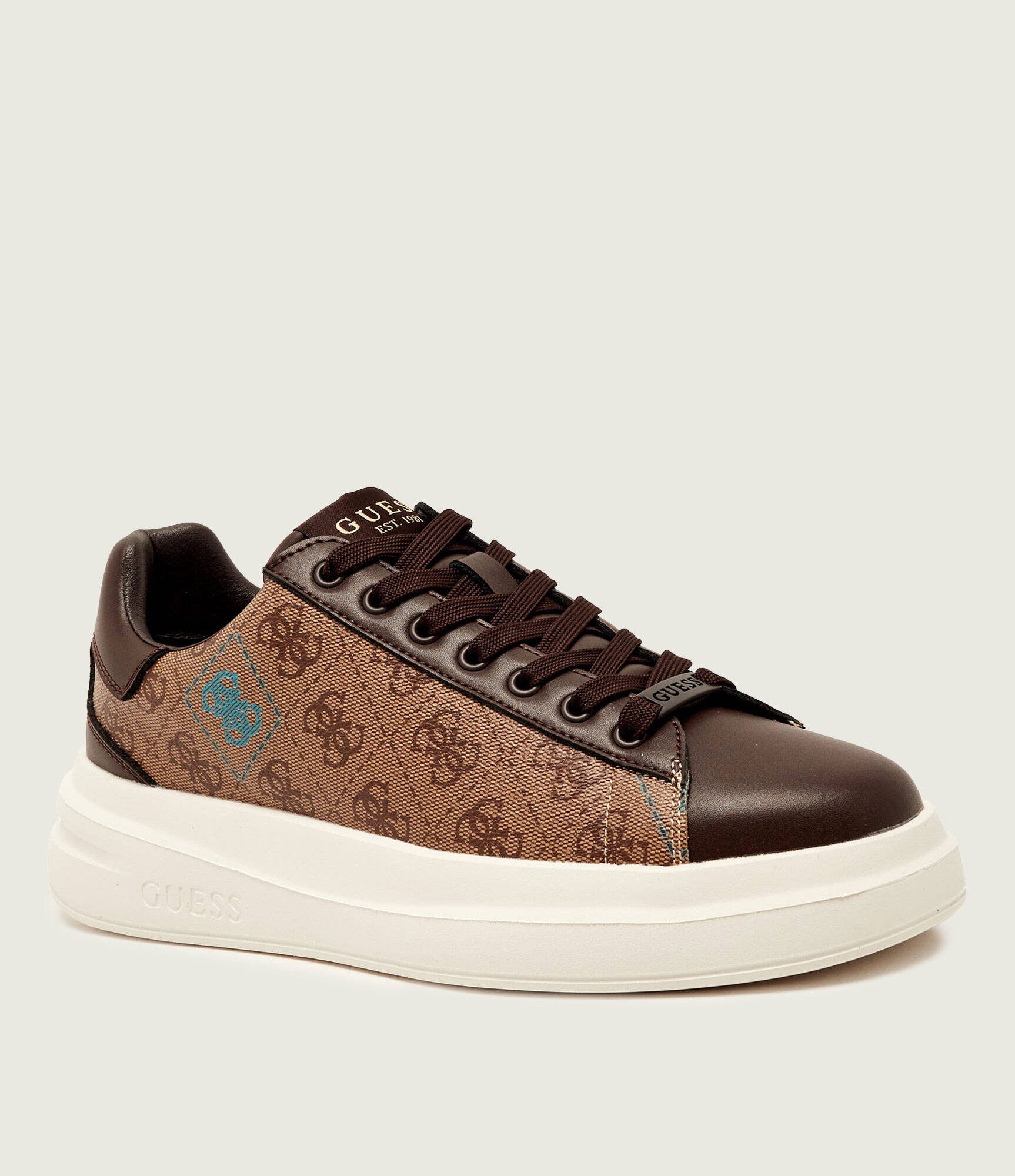Guess Sneakers Elba cu adaos de piele