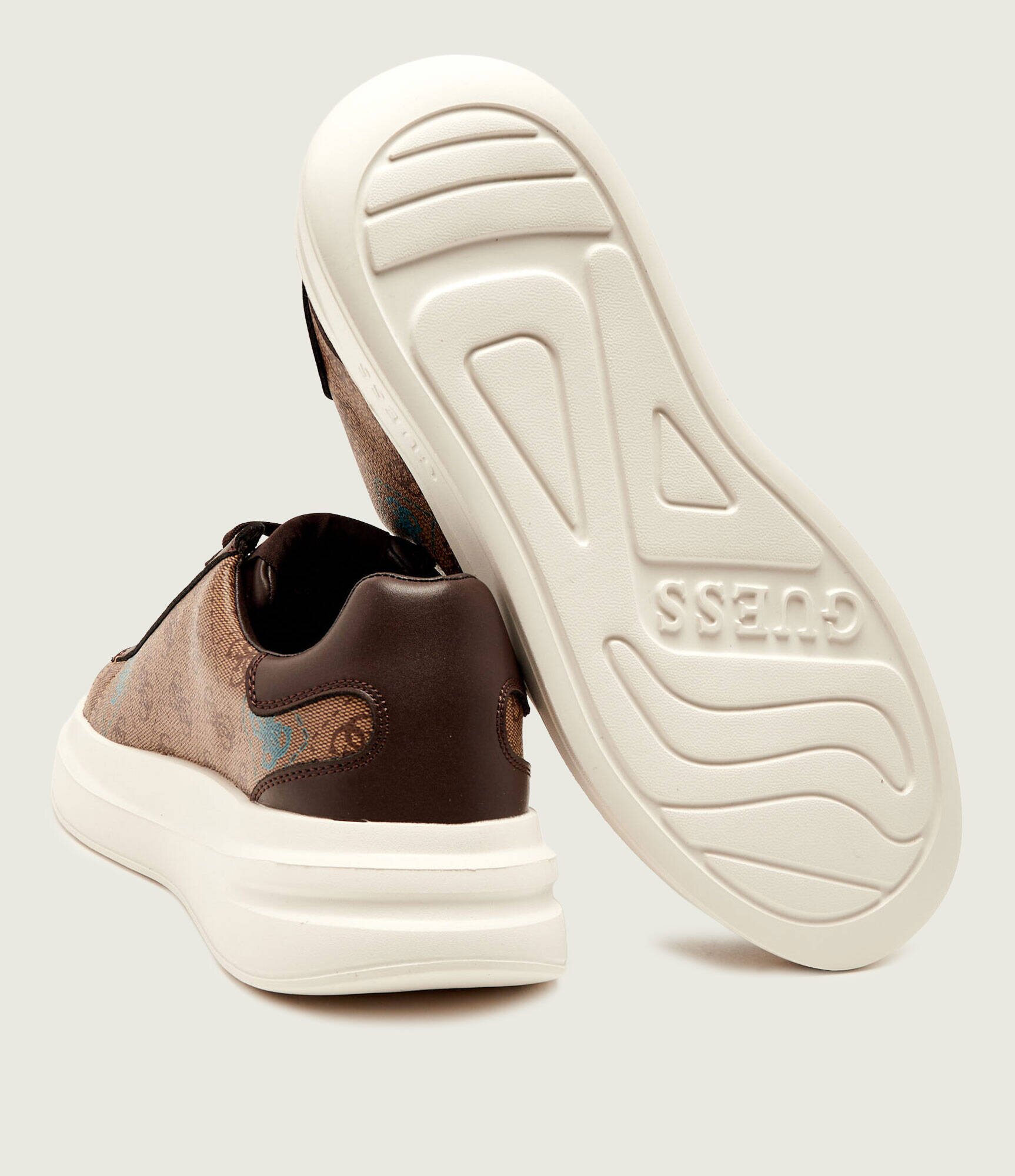 Guess Sneakers Elba cu adaos de piele