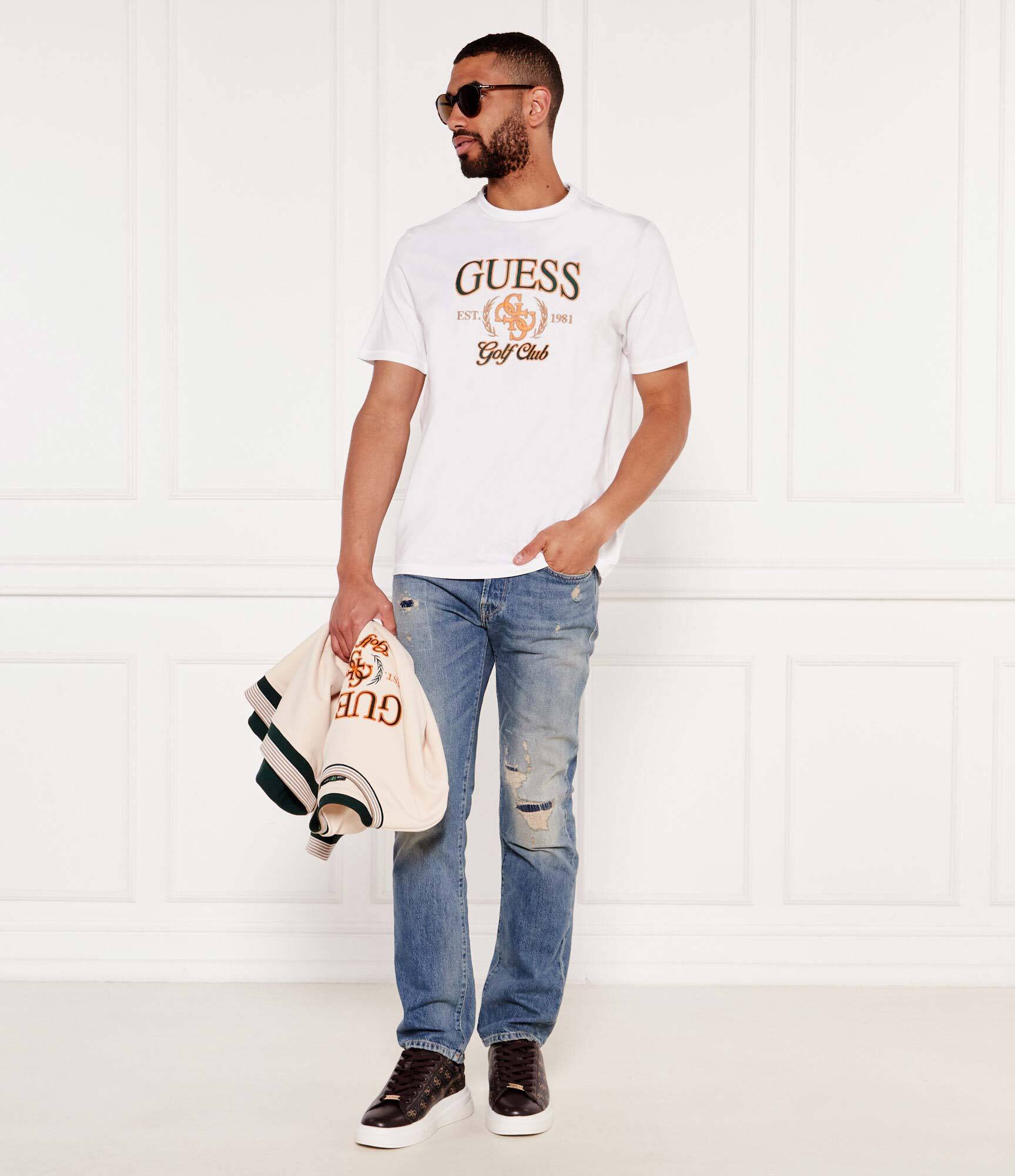 Guess Sneakers ELBA cu adaos de piele