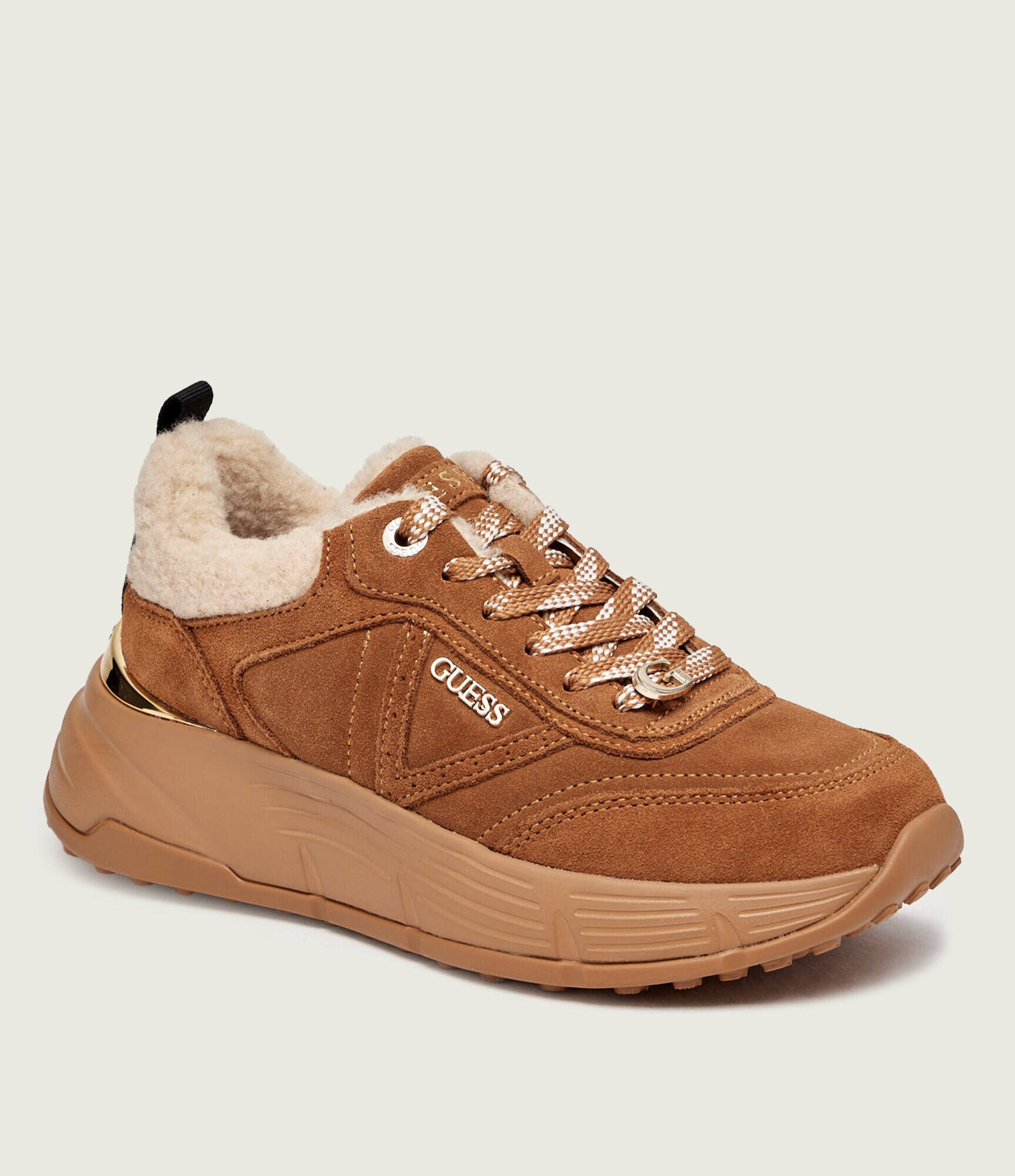 Guess Sneakers Facter2 | shearling | piele întoarsă