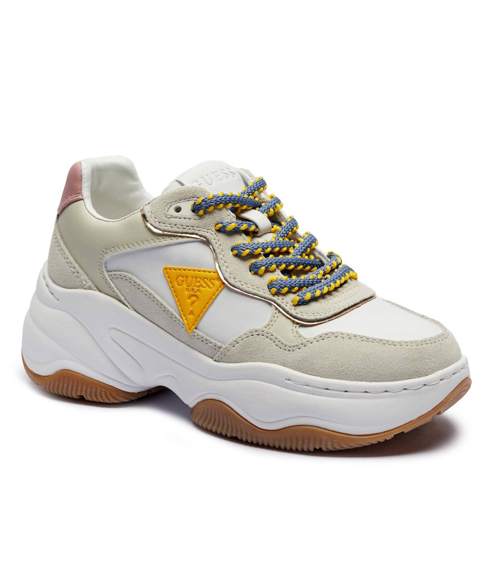 Guess Sneakers Happy | piele întoarsă