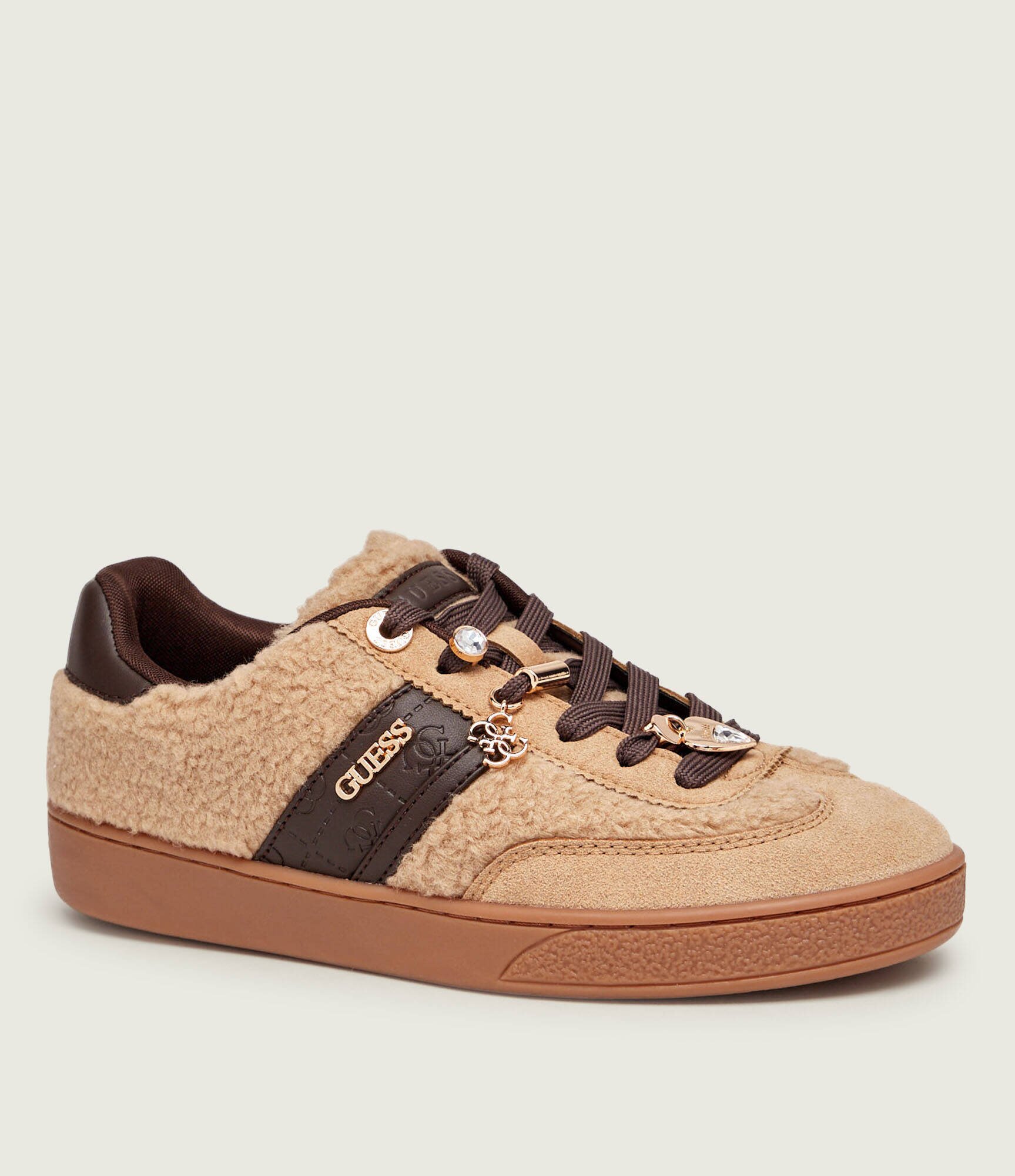 Guess Sneakers Naoki3 | piele întoarsă | shearling