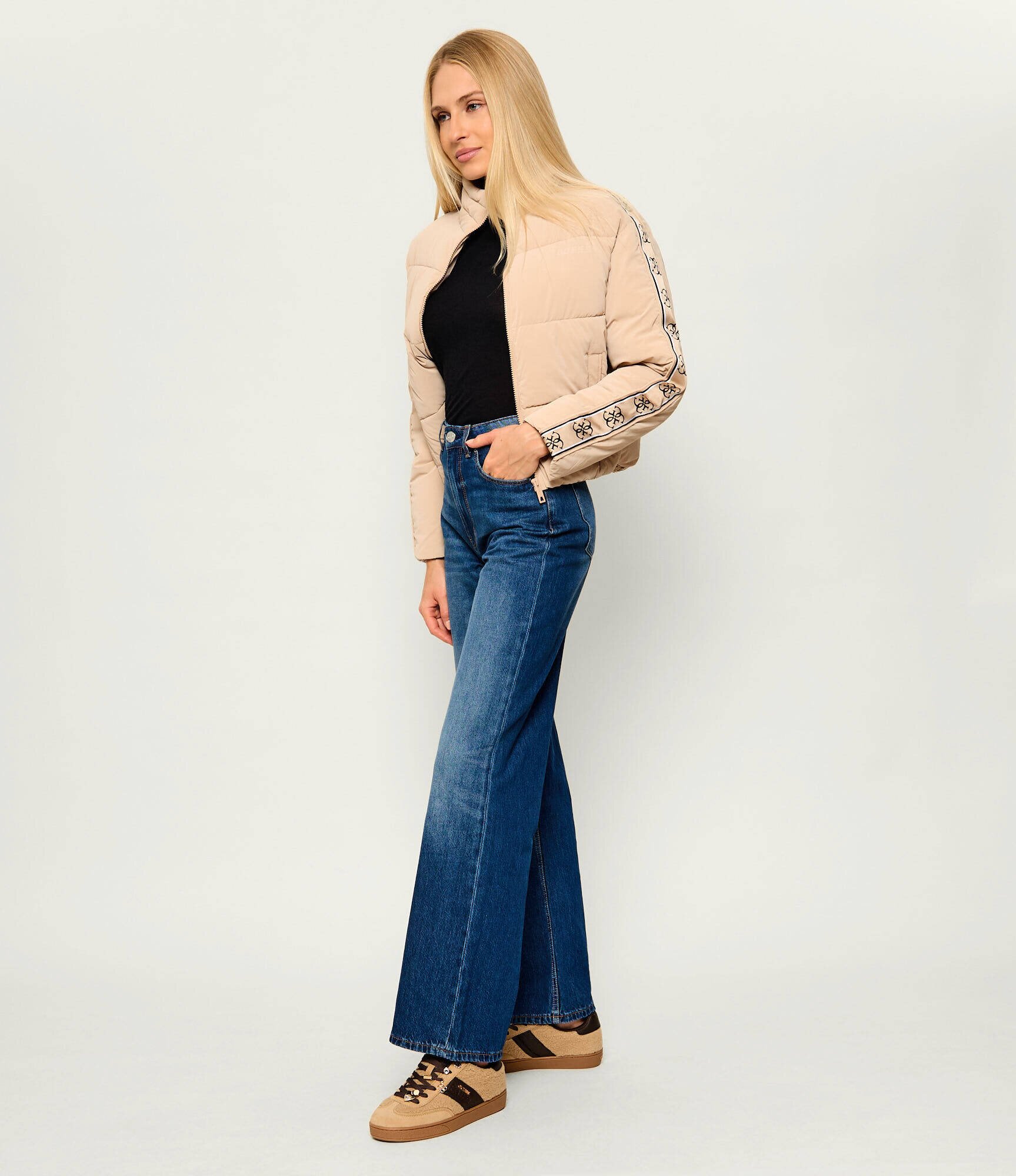Guess Sneakers Naoki3 | piele întoarsă | shearling