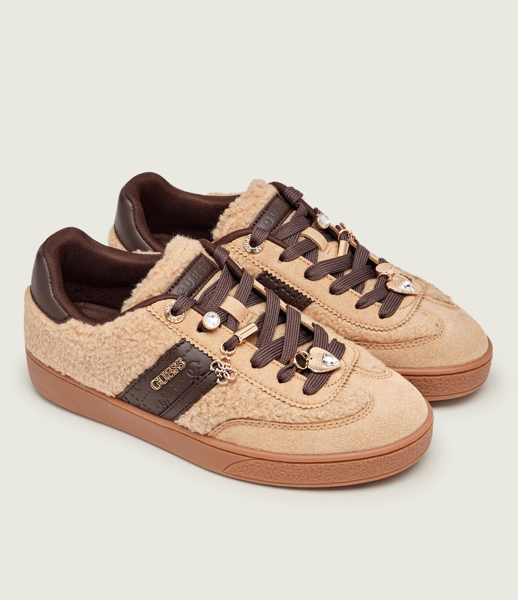Guess Sneakers Naoki3 | piele întoarsă | shearling