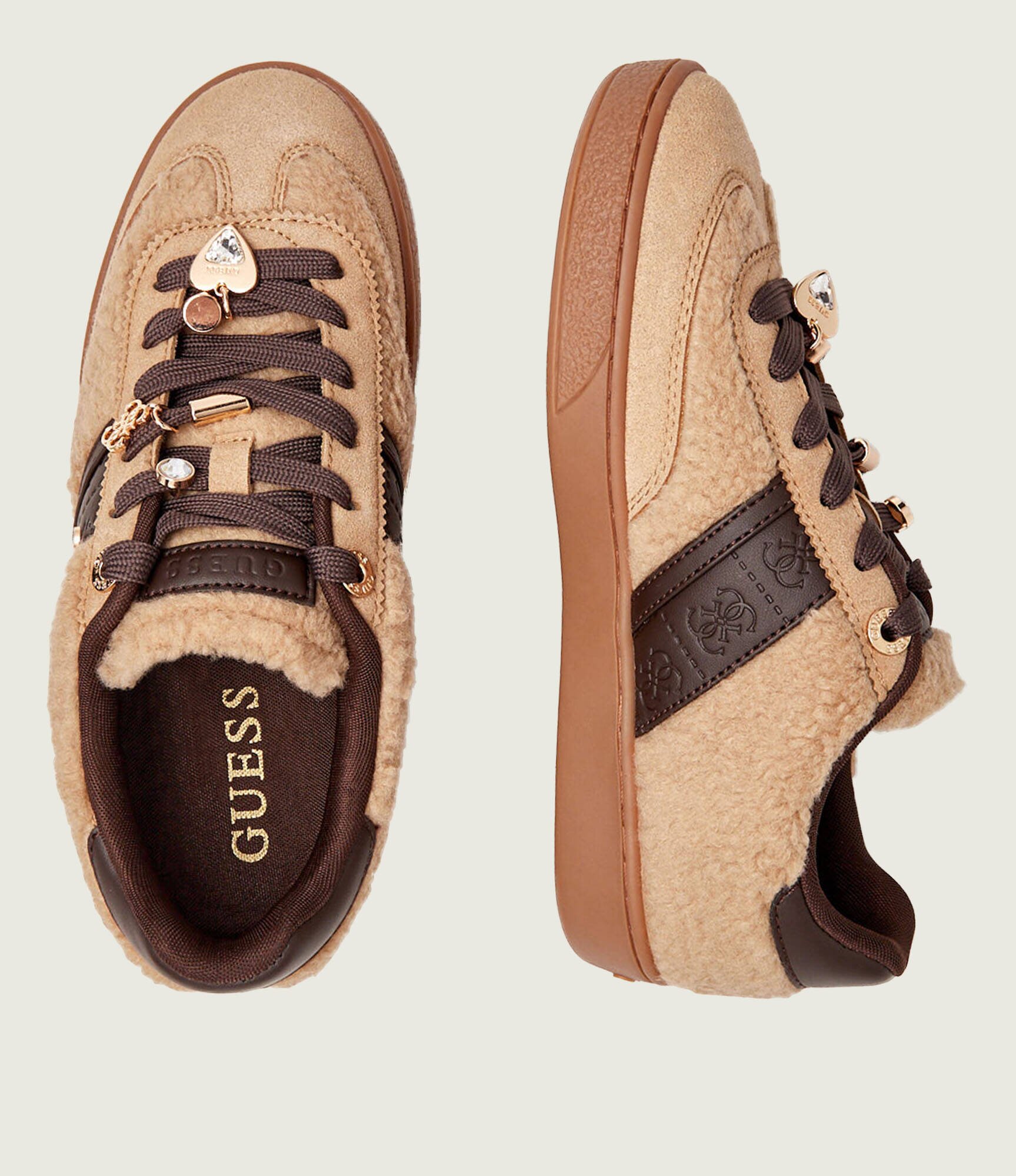 Guess Sneakers Naoki3 | piele întoarsă | shearling