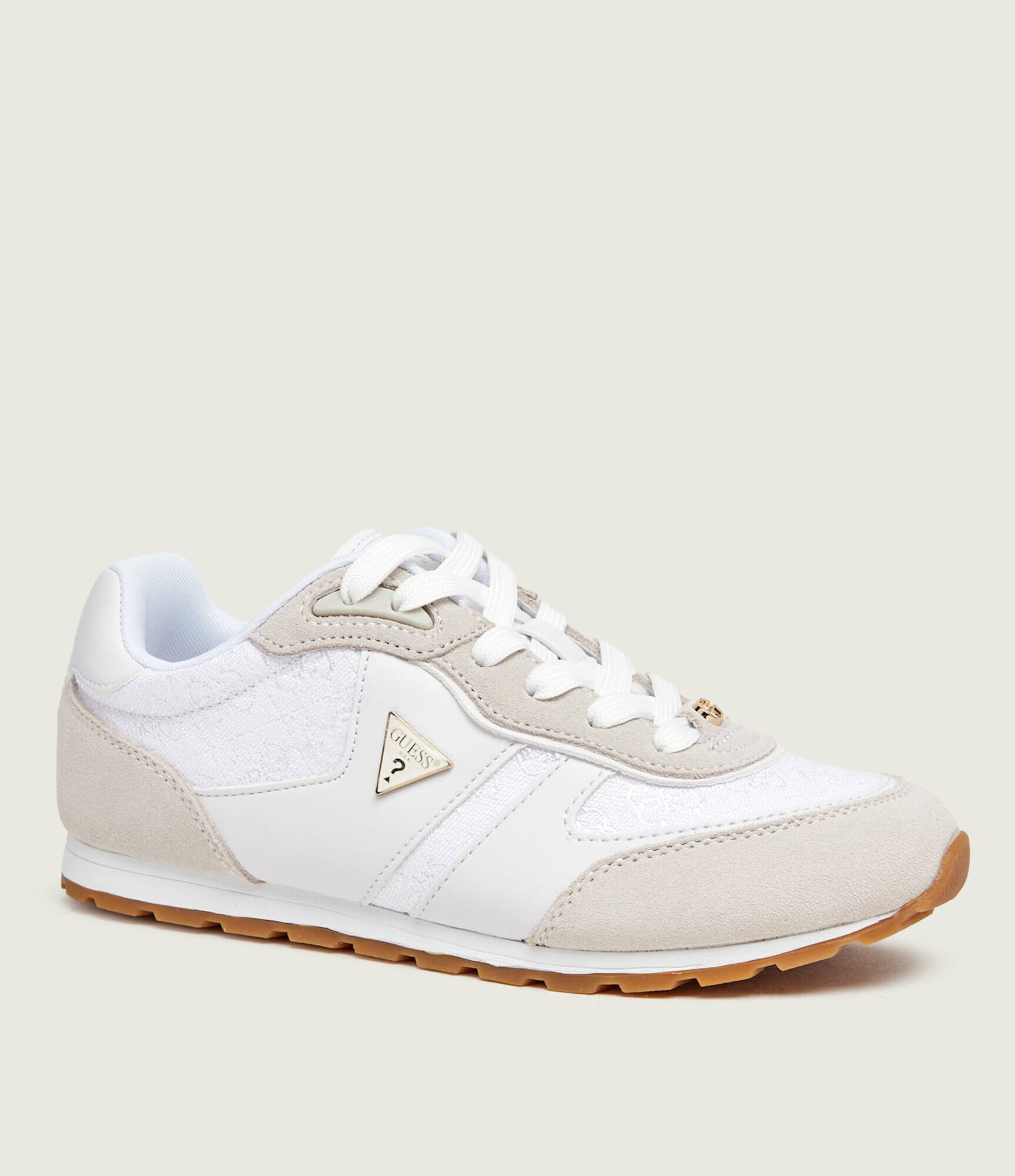 Guess Sneakers Tyran cu adaos de piele | piele întoarsă