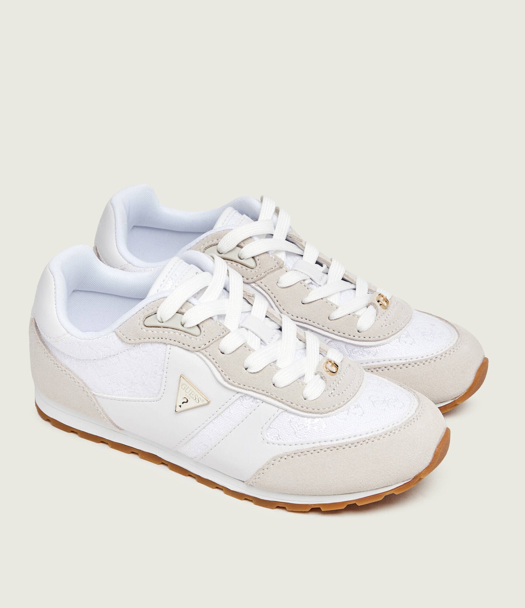 Guess Sneakers Tyran cu adaos de piele | piele întoarsă