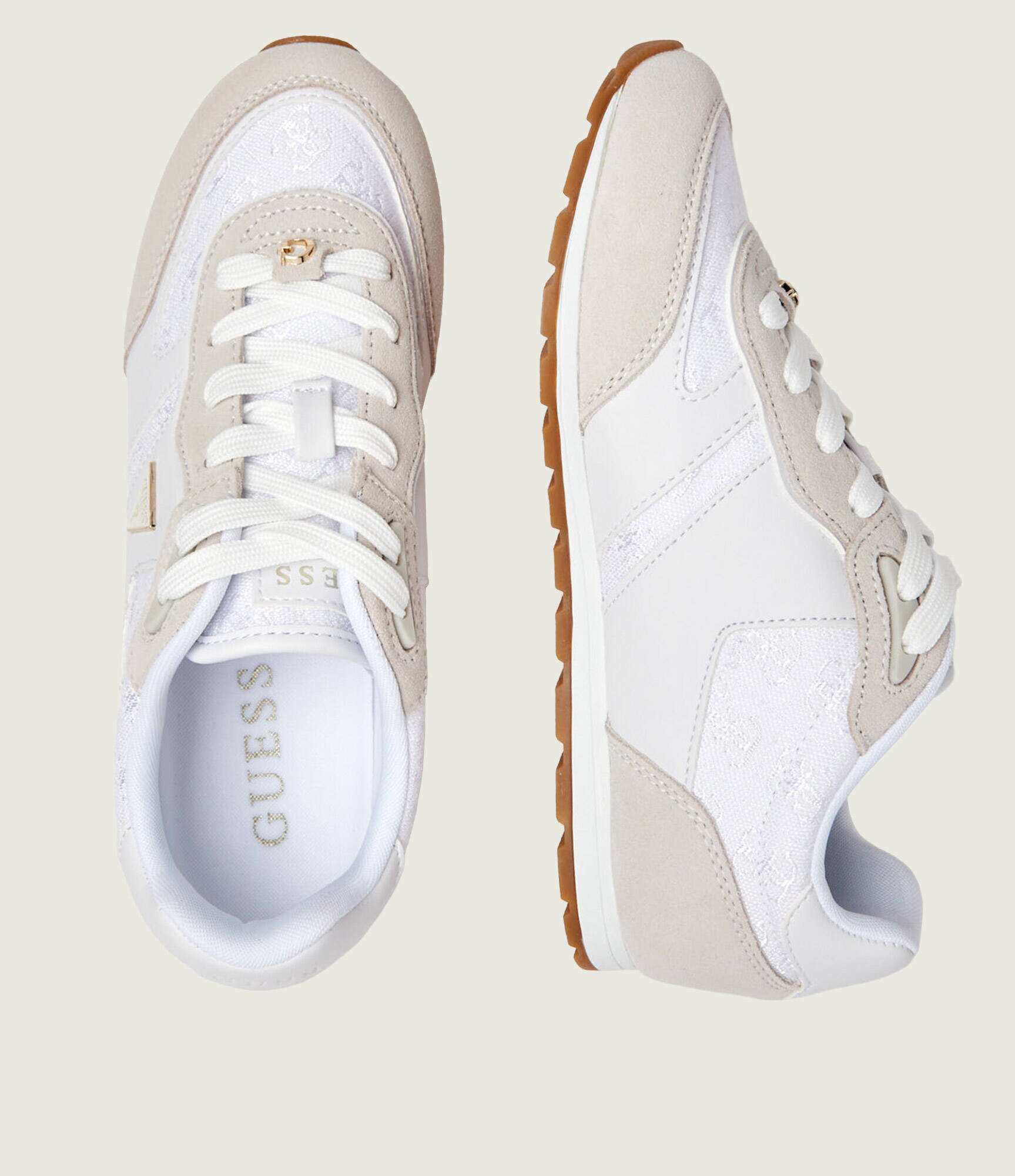 Guess Sneakers Tyran cu adaos de piele | piele întoarsă