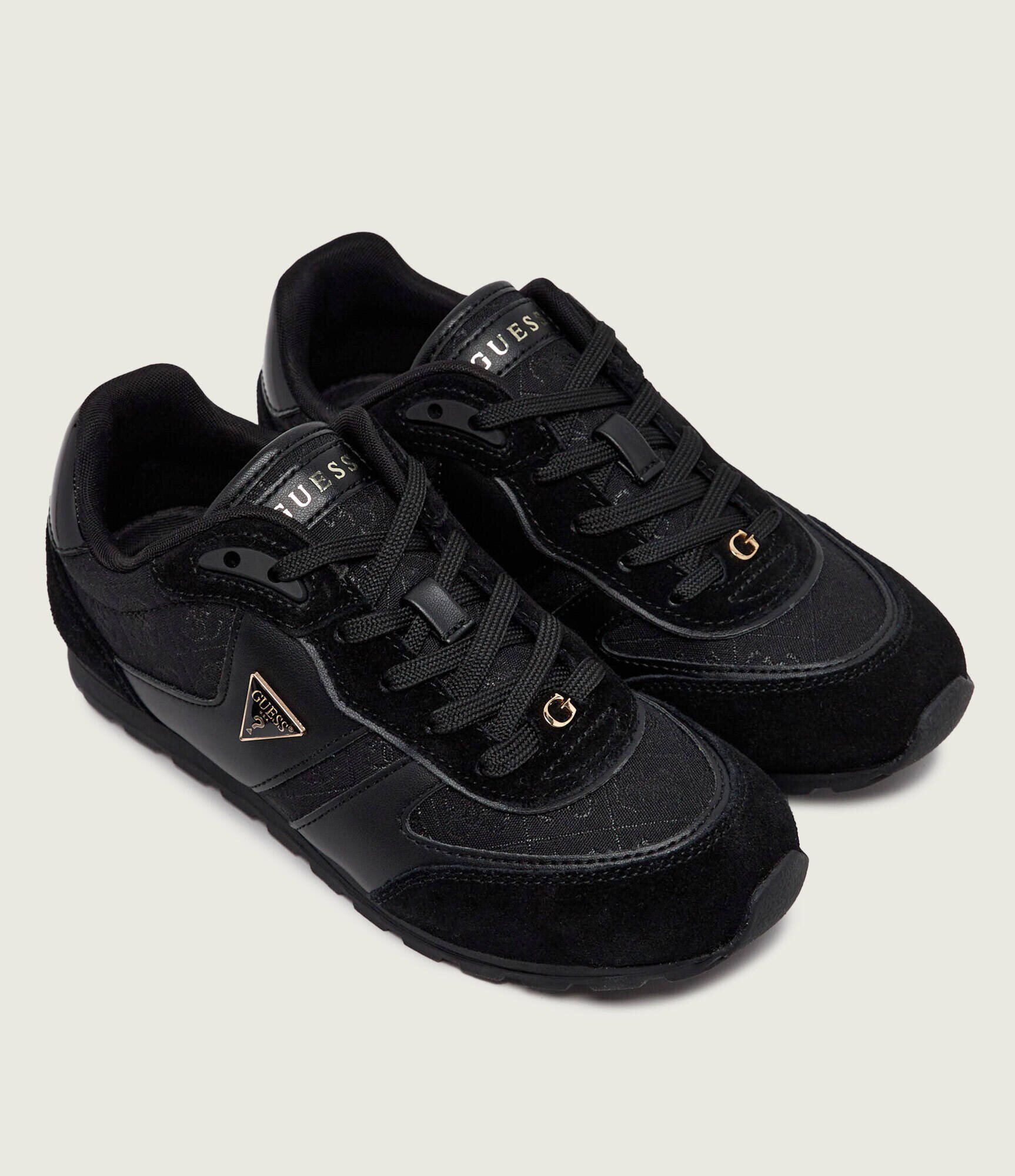 Guess Sneakers Tyran cu adaos de piele | piele întoarsă