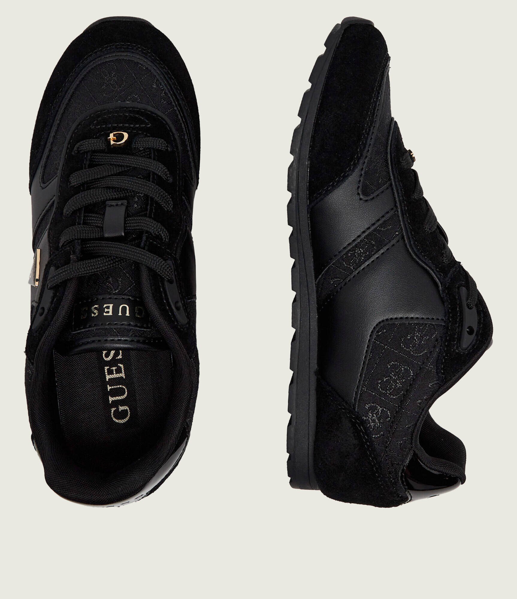 Guess Sneakers Tyran cu adaos de piele | piele întoarsă