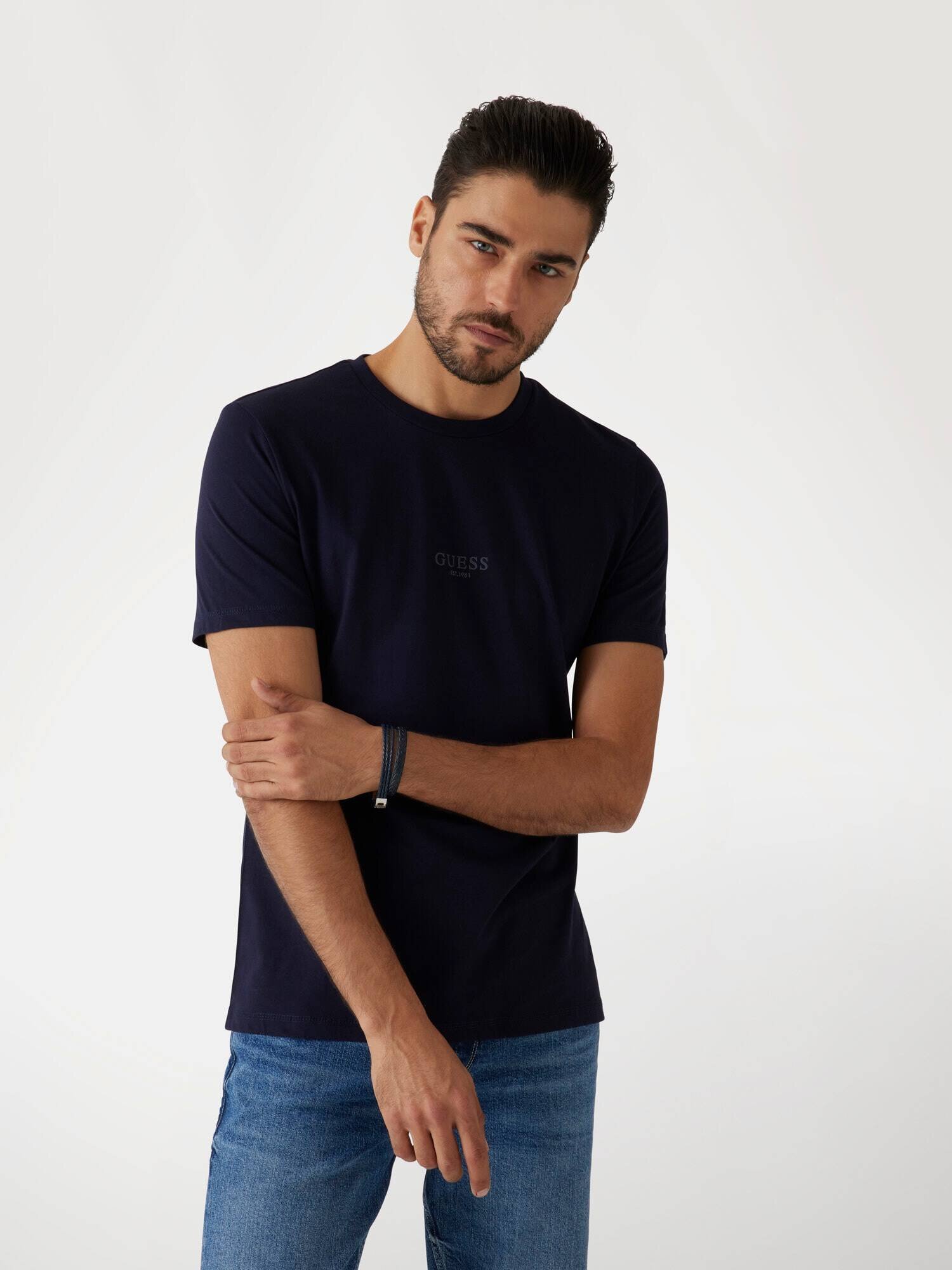 Guess Tricou AIDY CN SS | Slim Fit