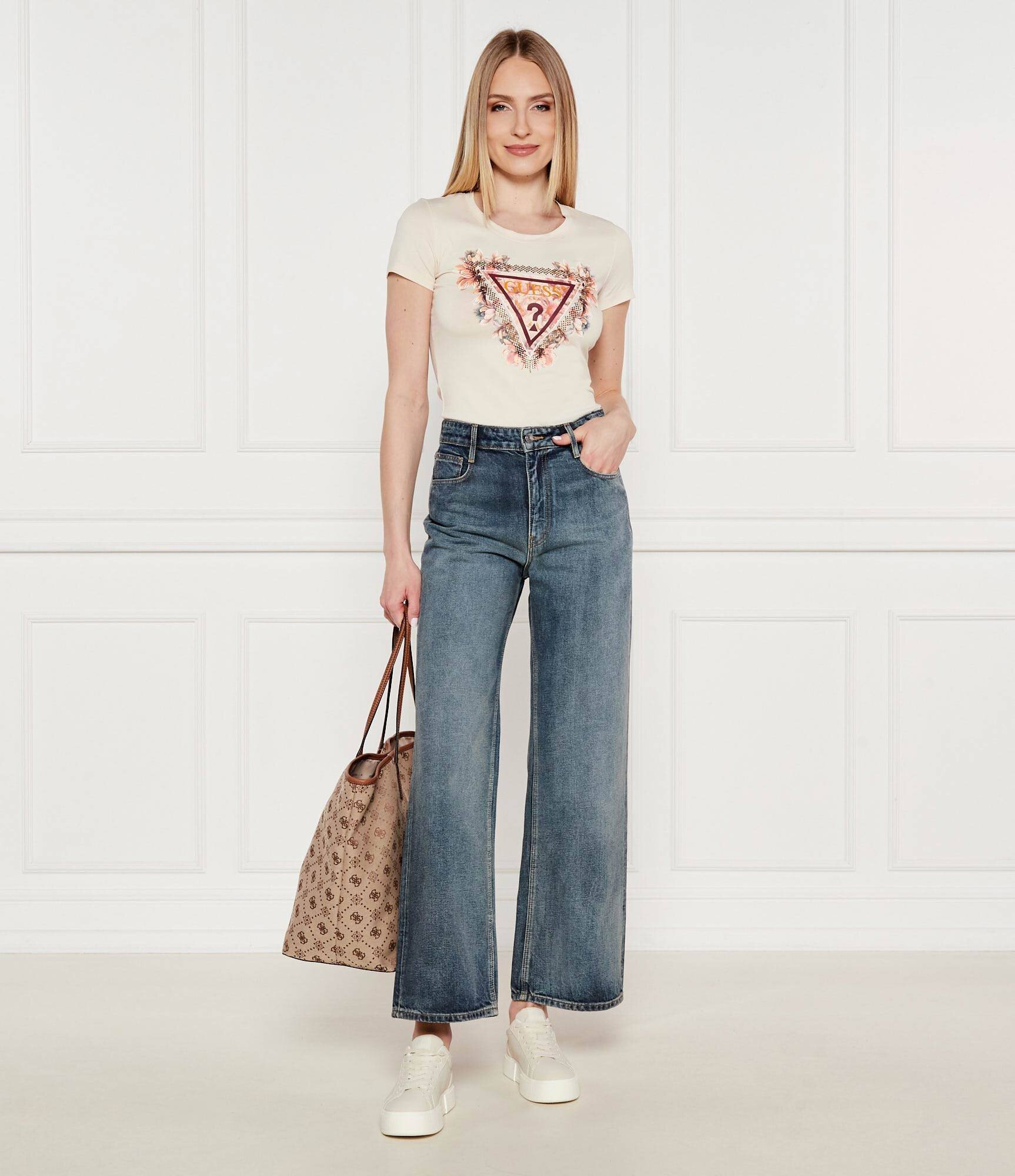 Guess Tricou FLOWERS | Regular Fit