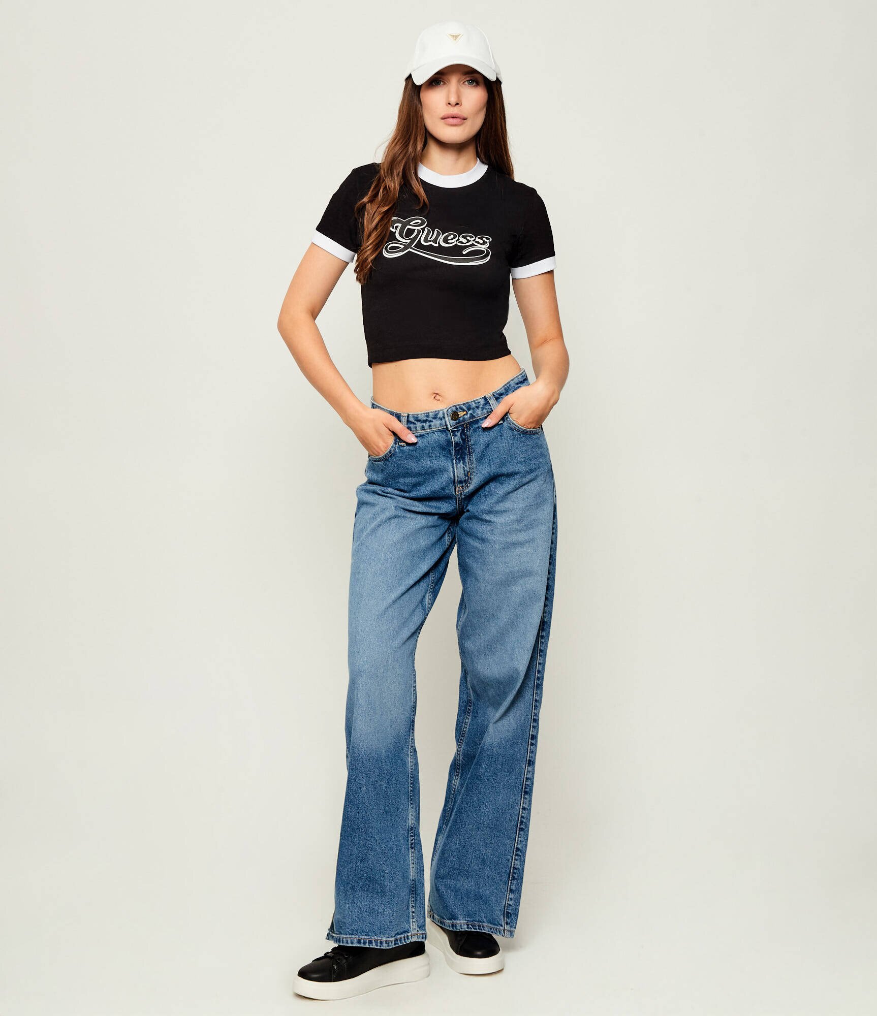 Guess Tricou GLOSSY | Cropped Fit