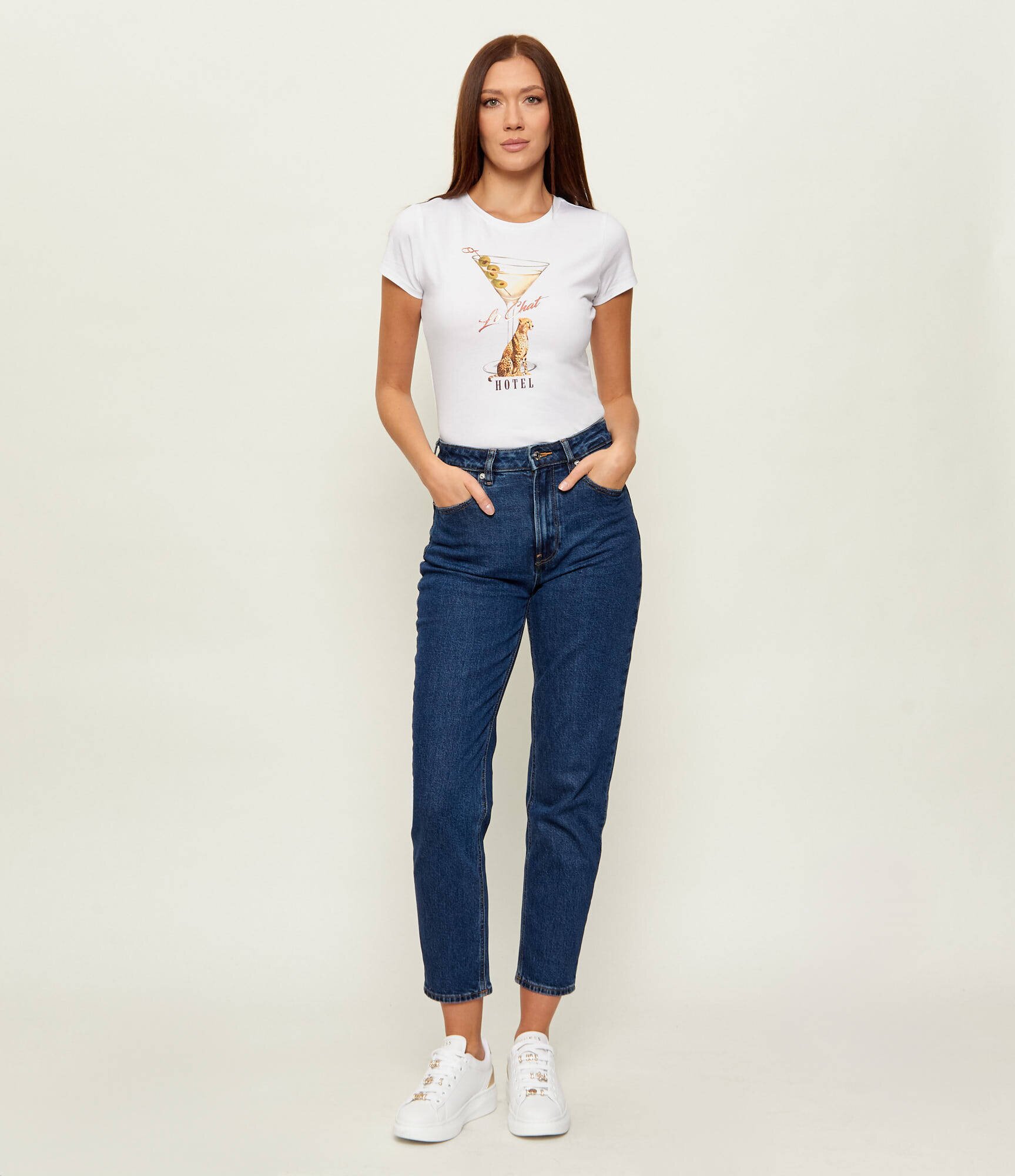 Guess Tricou LEOPARDTINI | Slim Fit