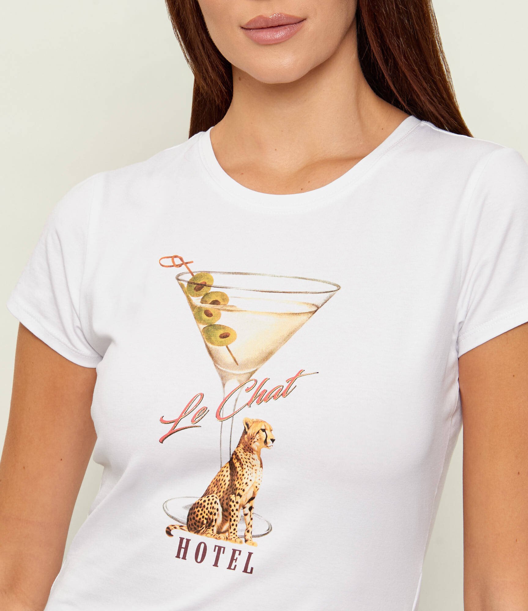 Guess Tricou LEOPARDTINI | Slim Fit