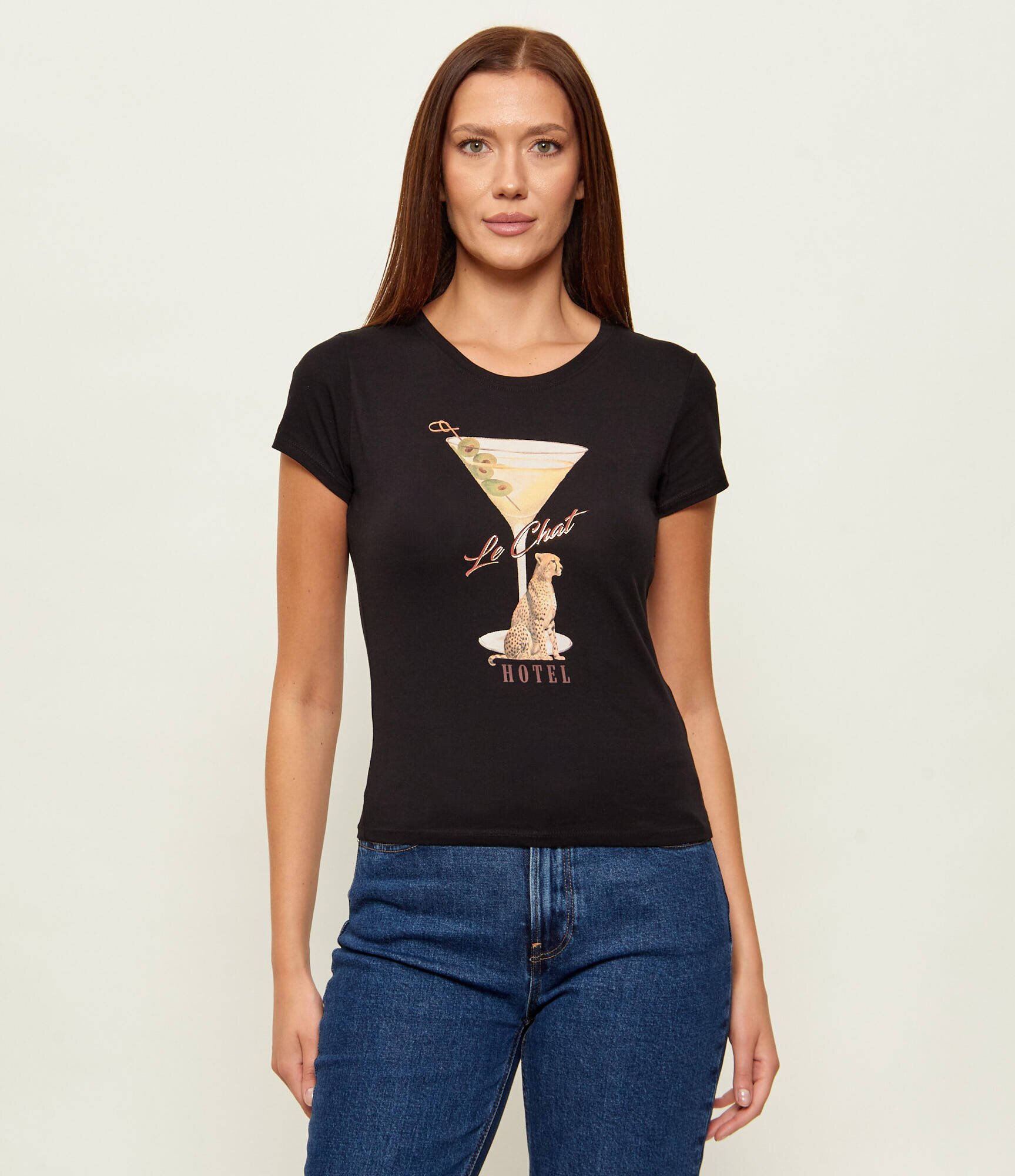 Guess Tricou LEOPARDTINI | Slim Fit