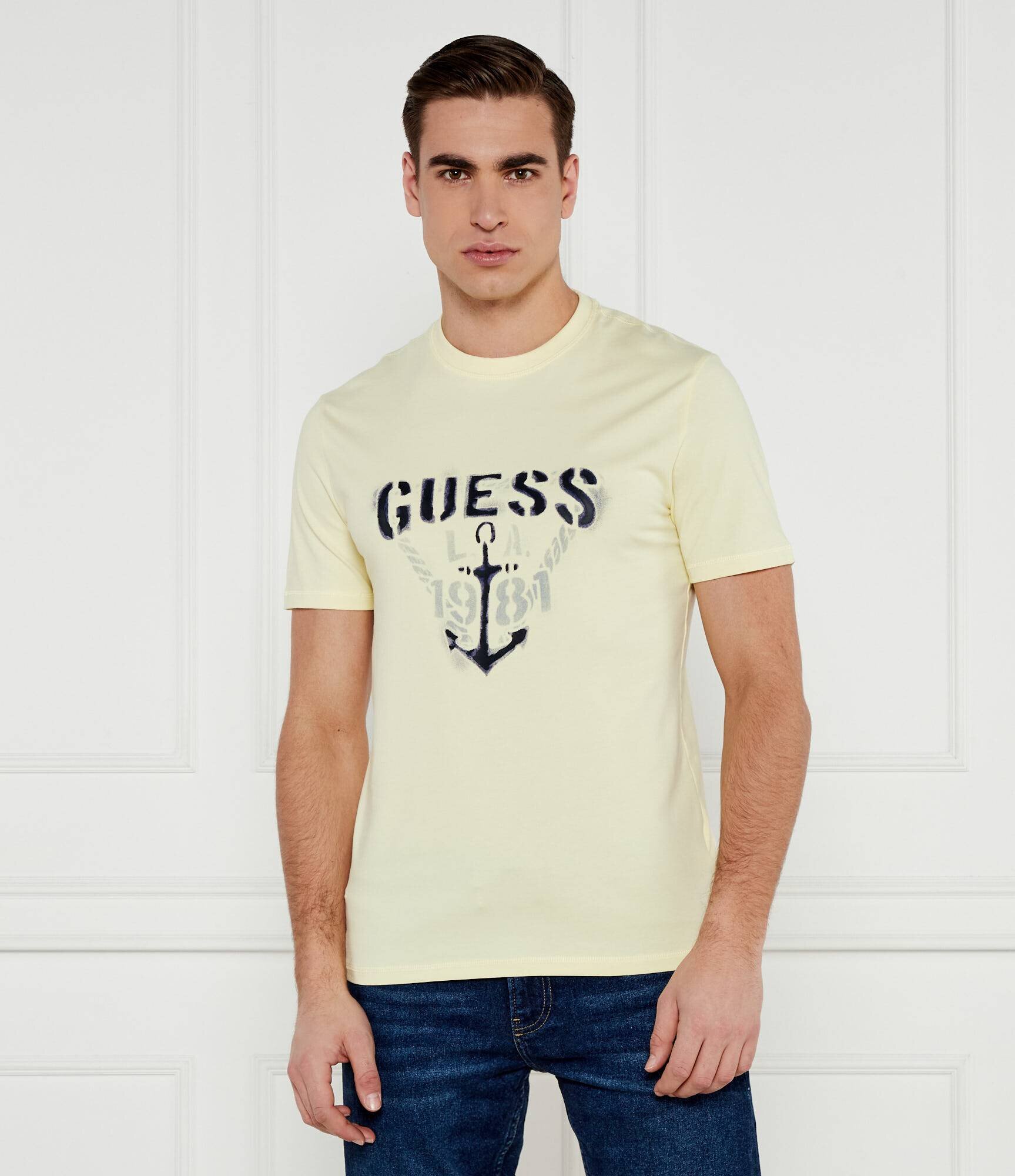 Guess Tricou Marine | Slim Fit