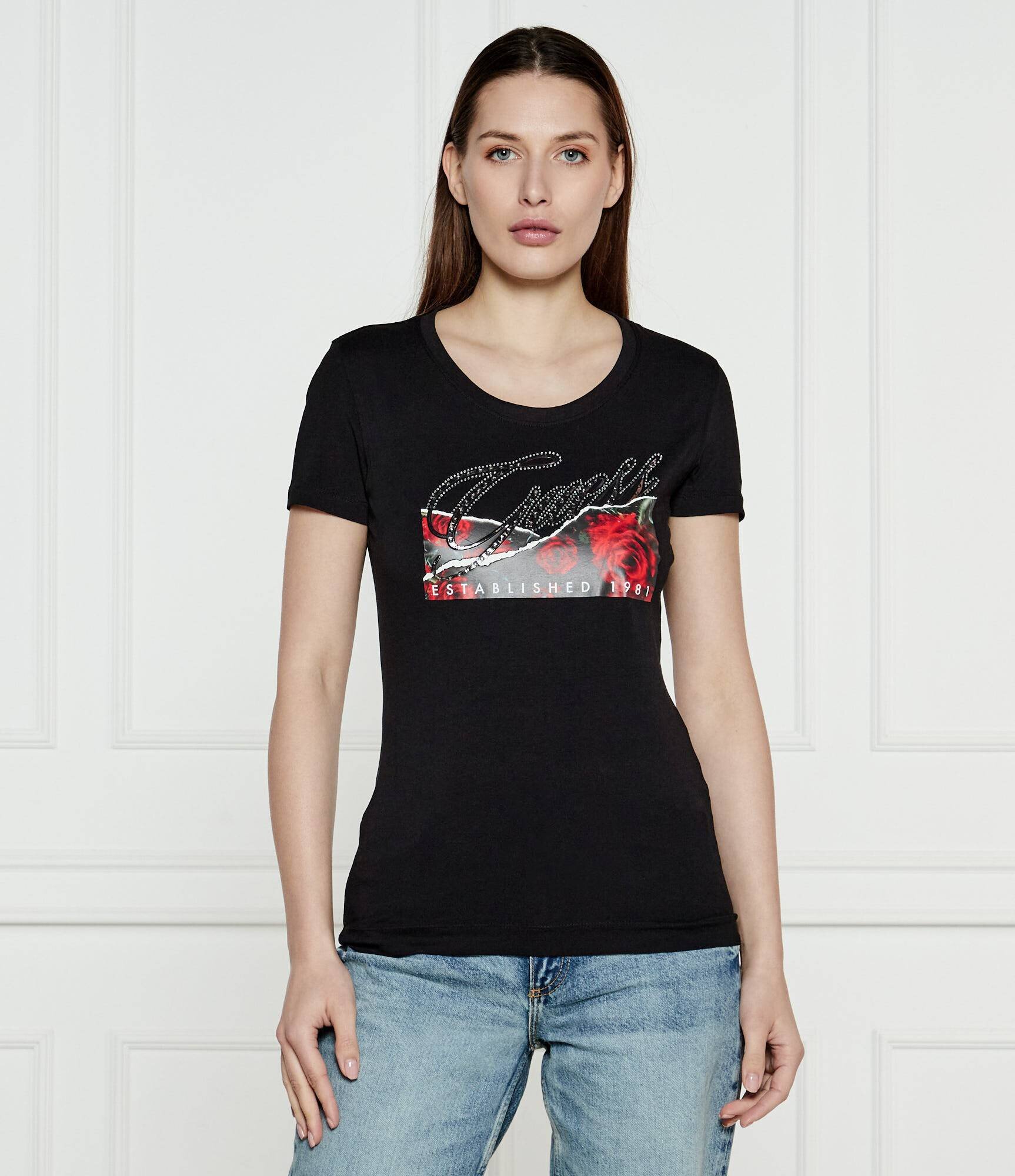 Guess Tricou Roses | regular fit
