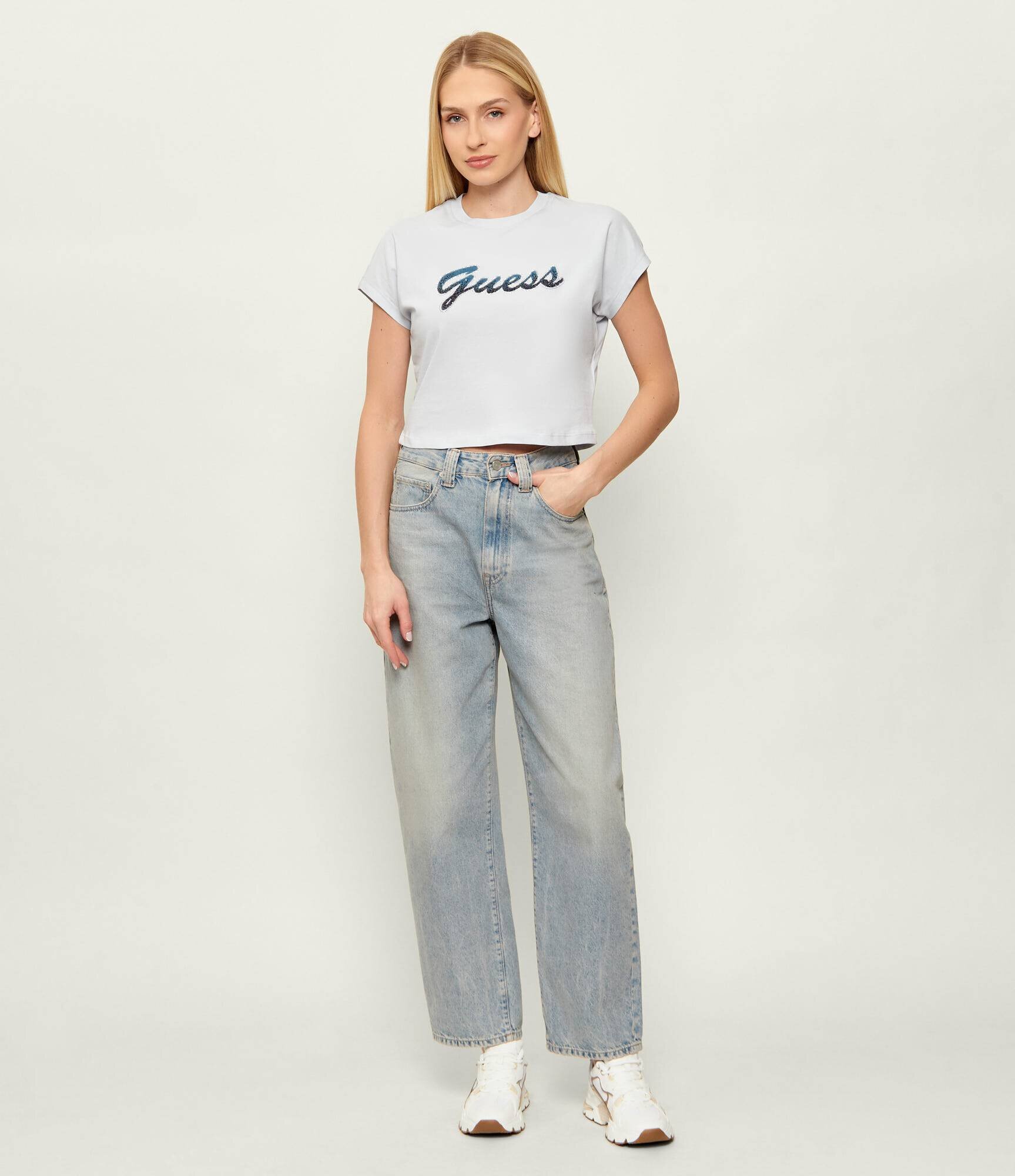 Guess Tricou SCRIPT | Cropped Fit