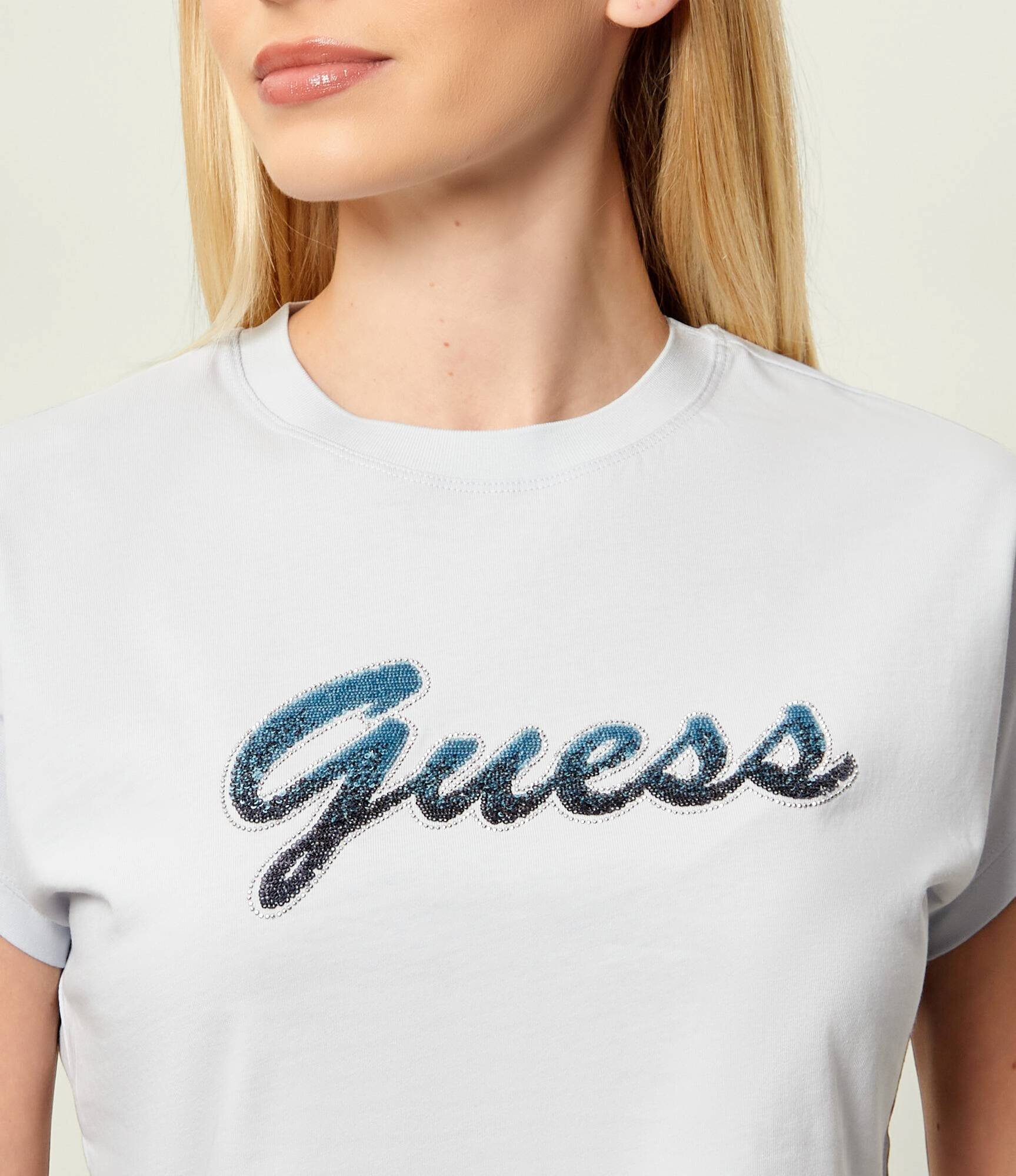 Guess Tricou SCRIPT | Cropped Fit