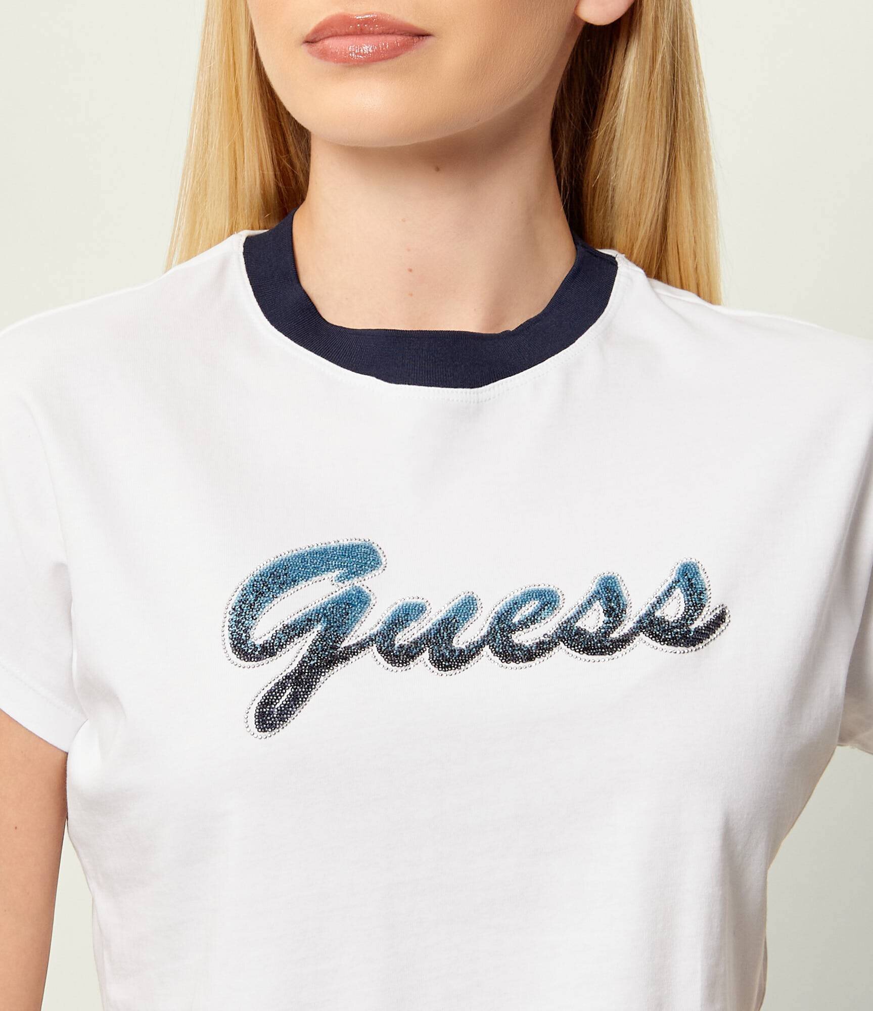 Guess Tricou SCRIPT | Cropped Fit
