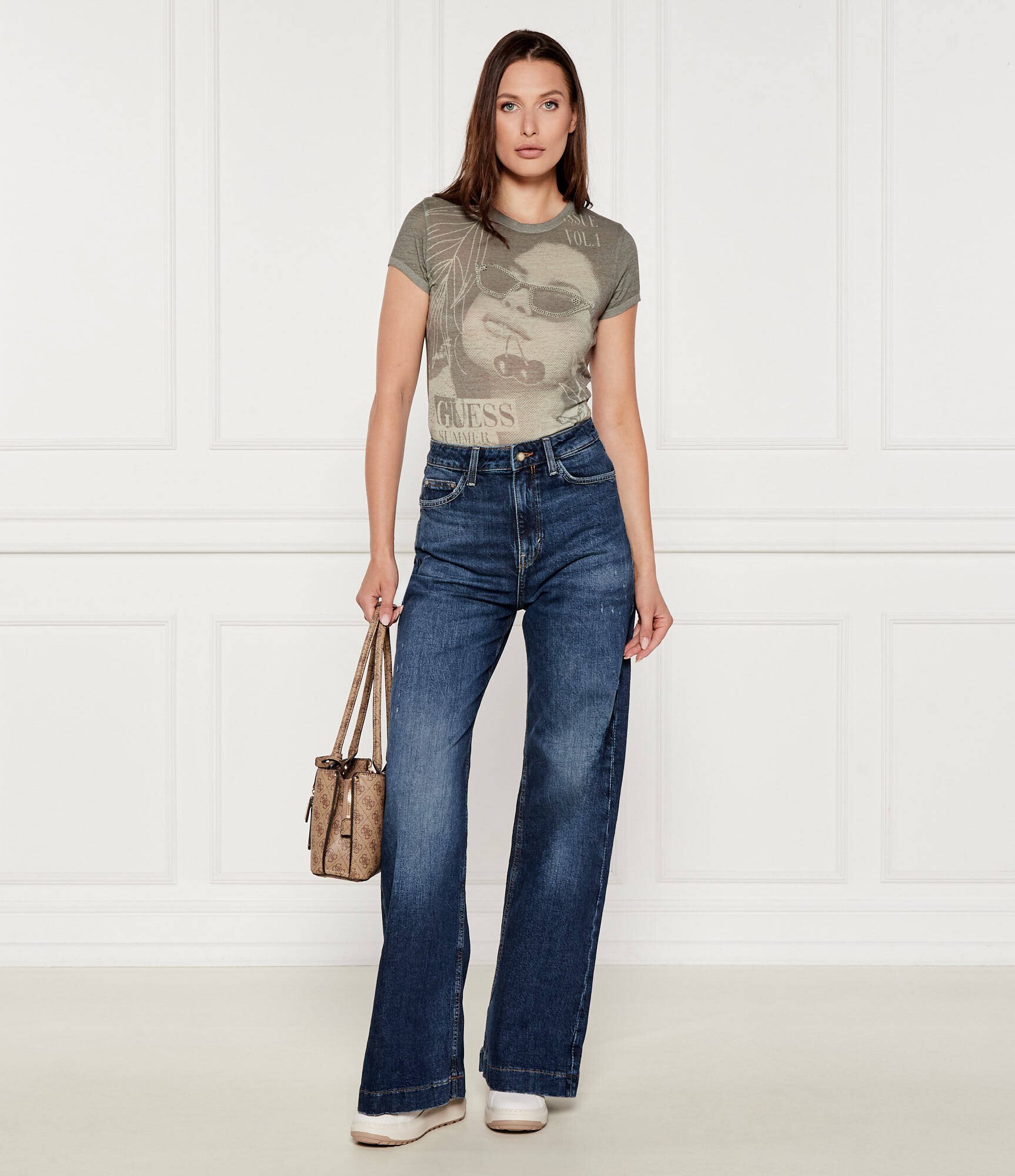 Guess Tricou Summer Vibes | Slim Fit