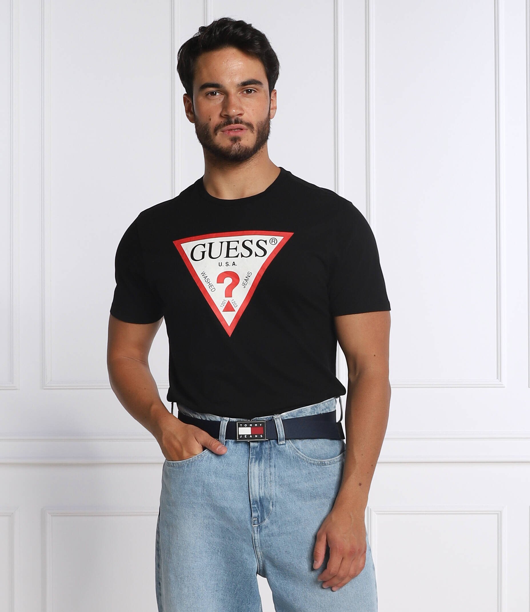 Guess Tricou TRI LOGO | Regular Fit