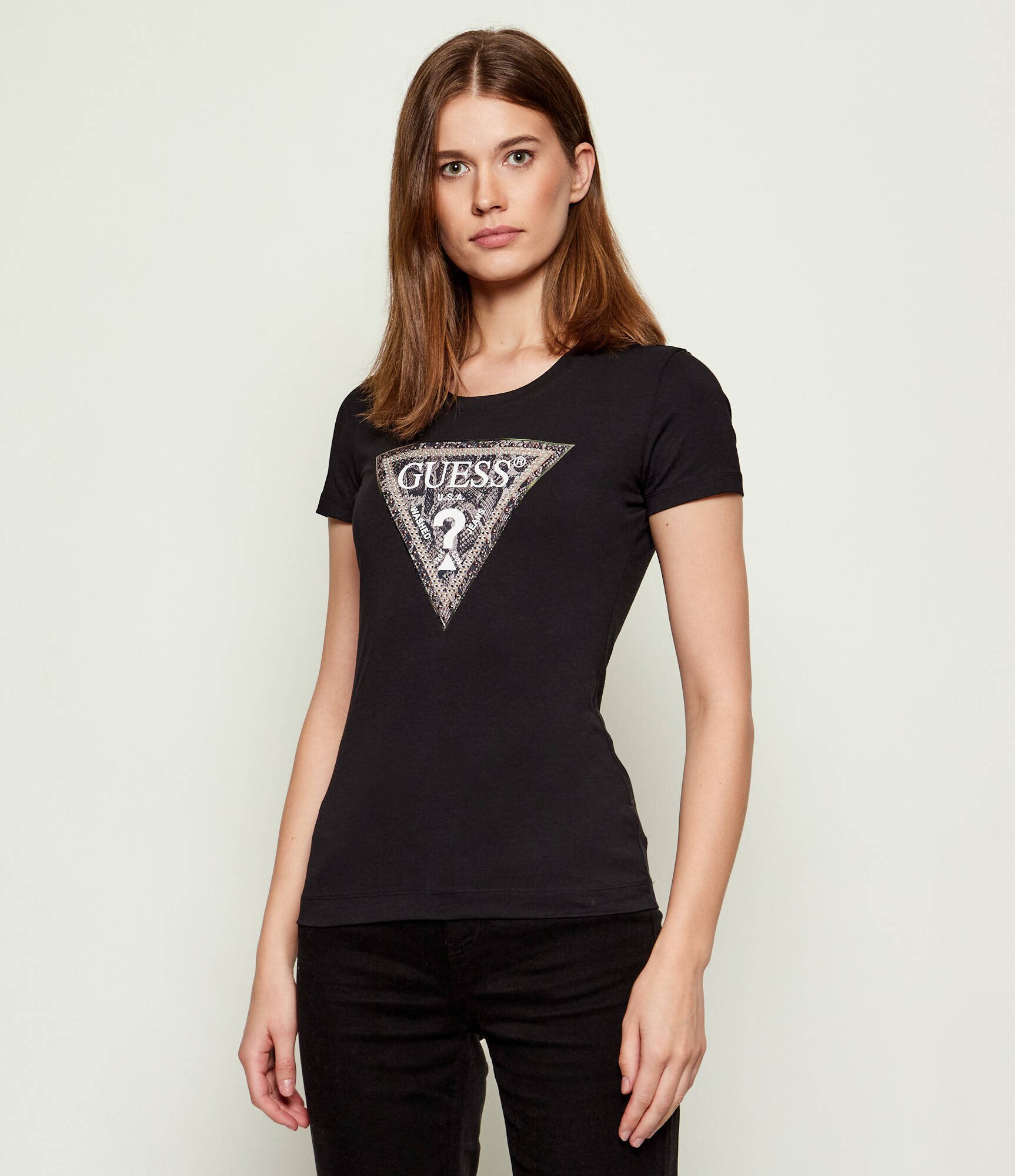 Guess Tricou TRIANGLE PYTHON | Slim Fit
