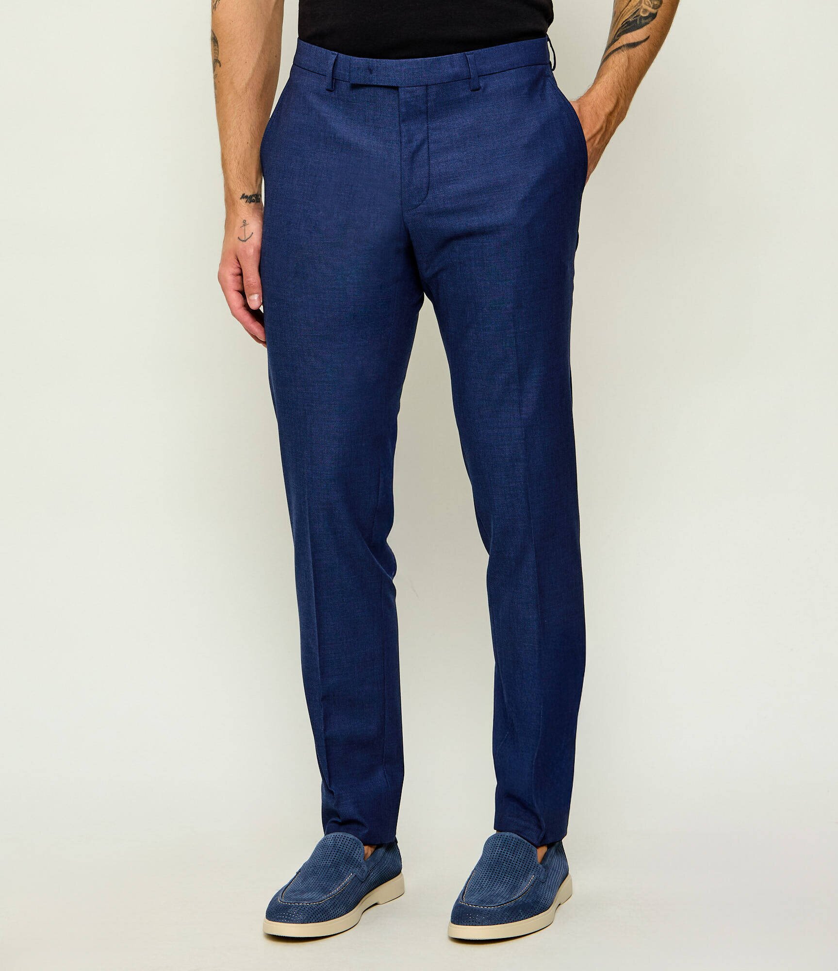 Hechter Paris Pantaloni | Slim Fit cu adaos de lână