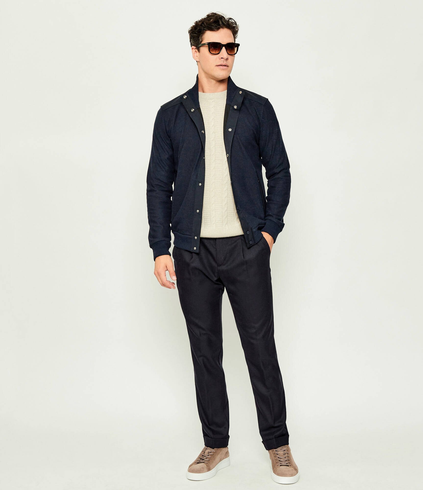 Herno Cardigan | regular fit cu adaos de lână