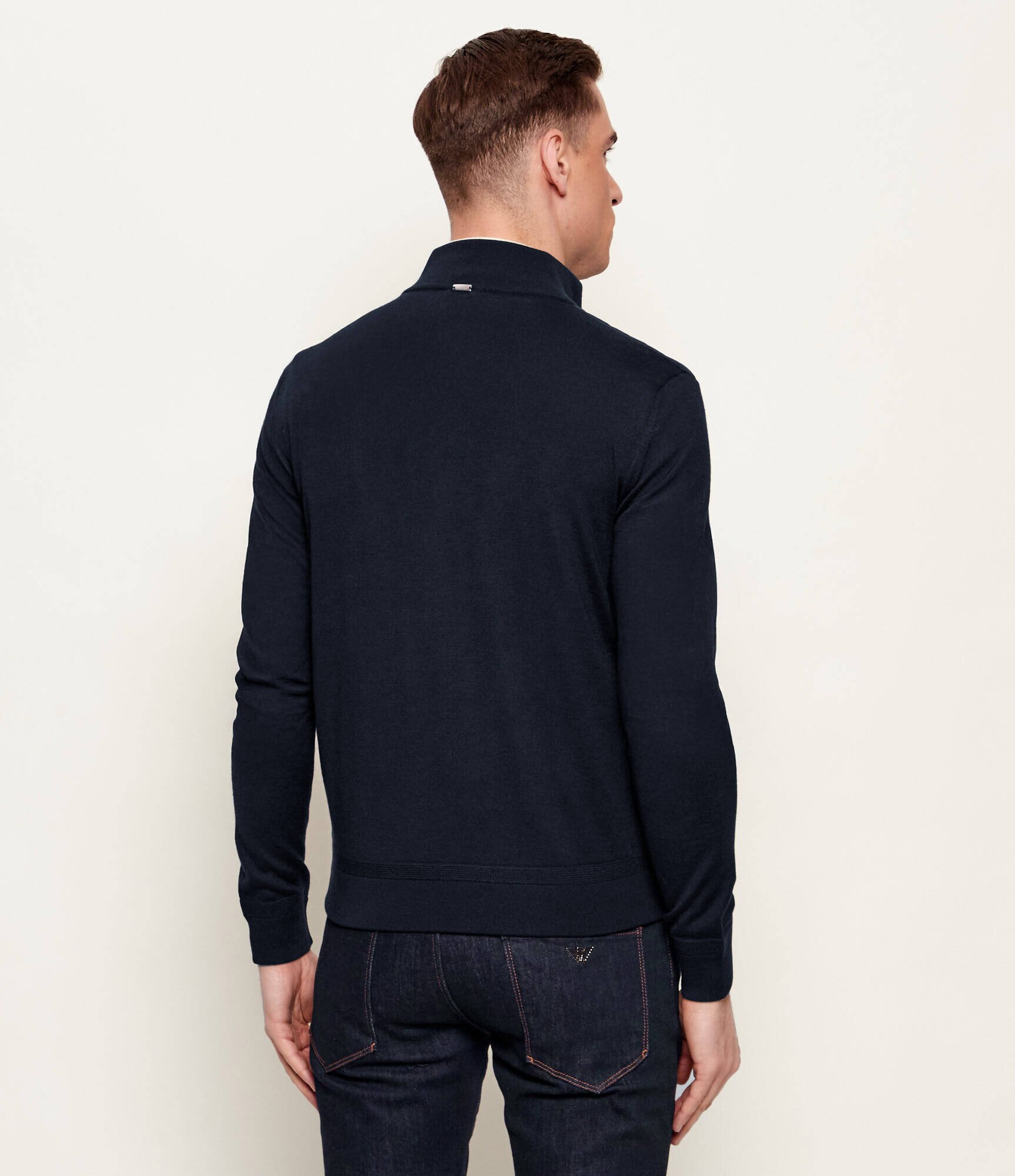 Herno De puf de lână geacă | Slim Fit cu adaos de mătase