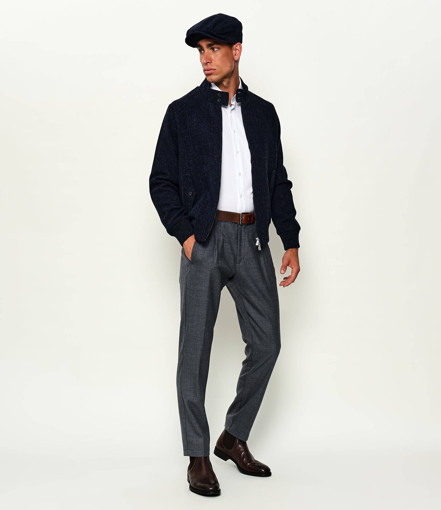 Herno Pantaloni | Tapered fit cu adaos de lână