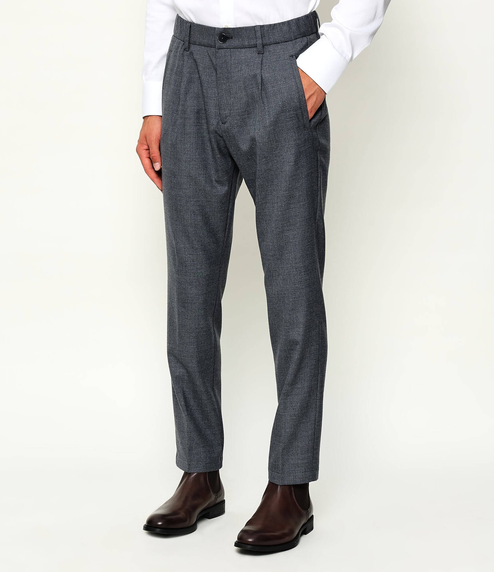 Herno Pantaloni | Tapered fit cu adaos de lână