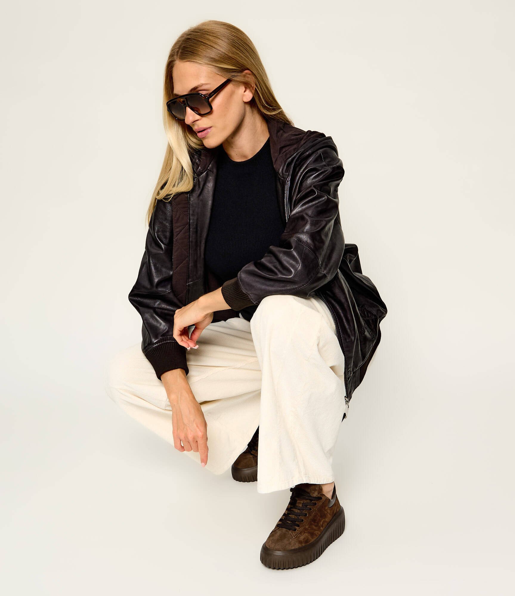 Hogan Sneakers H-Stripes | piele întoarsă