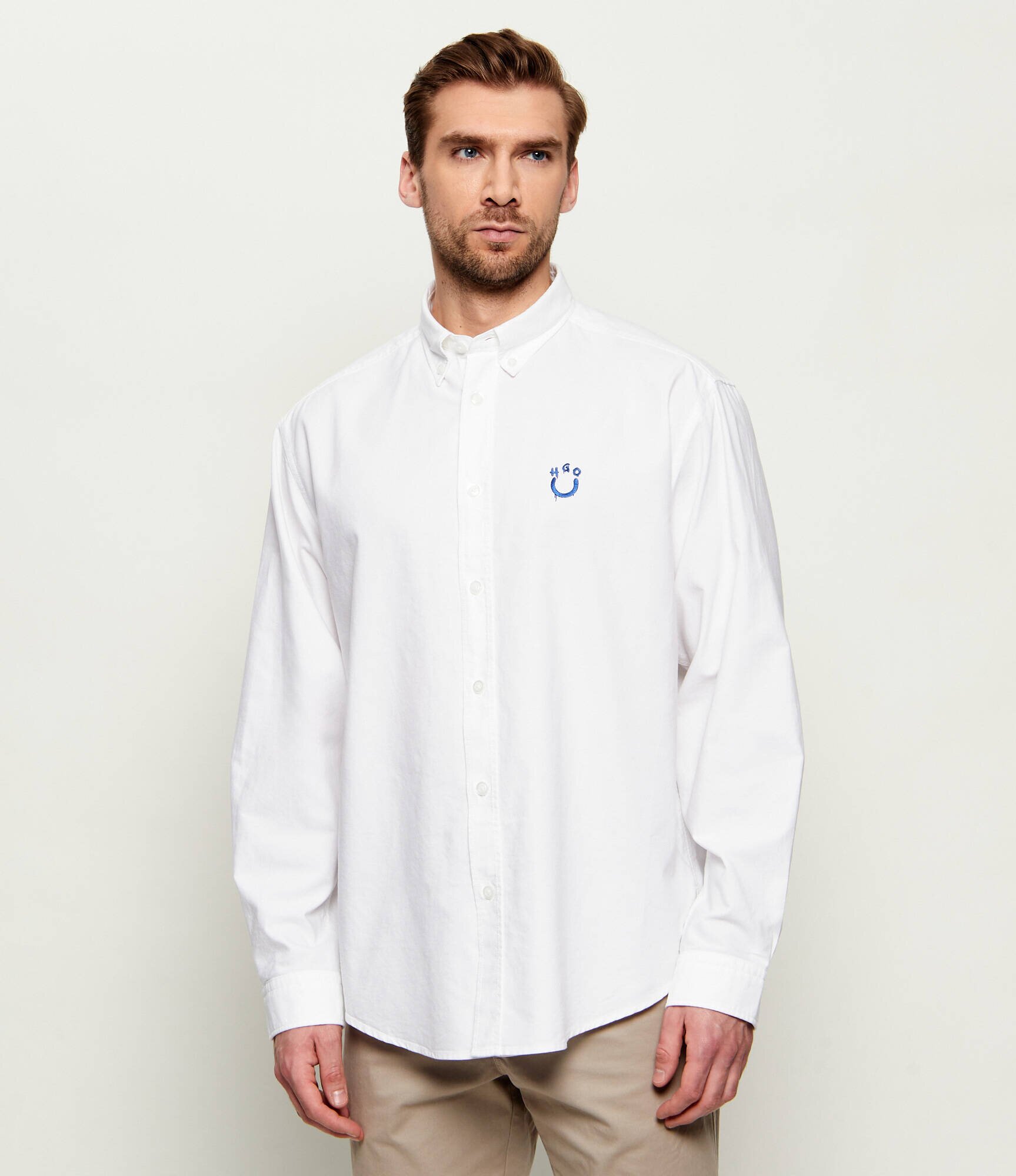 HUGO Blue Cămașă Ebalto_BD | Oversize fit oxford