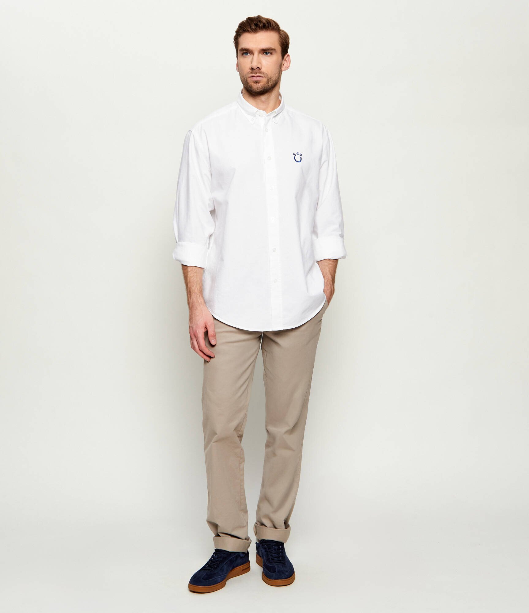 HUGO Blue Cămașă Ebalto_BD | Oversize fit oxford